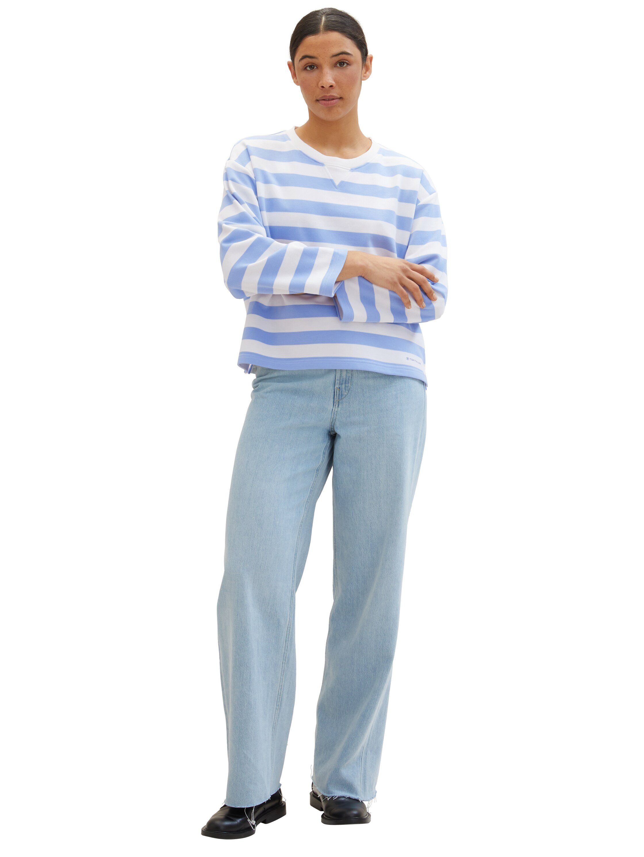 Tom Tailor Sweatshirt in streepoptiek
