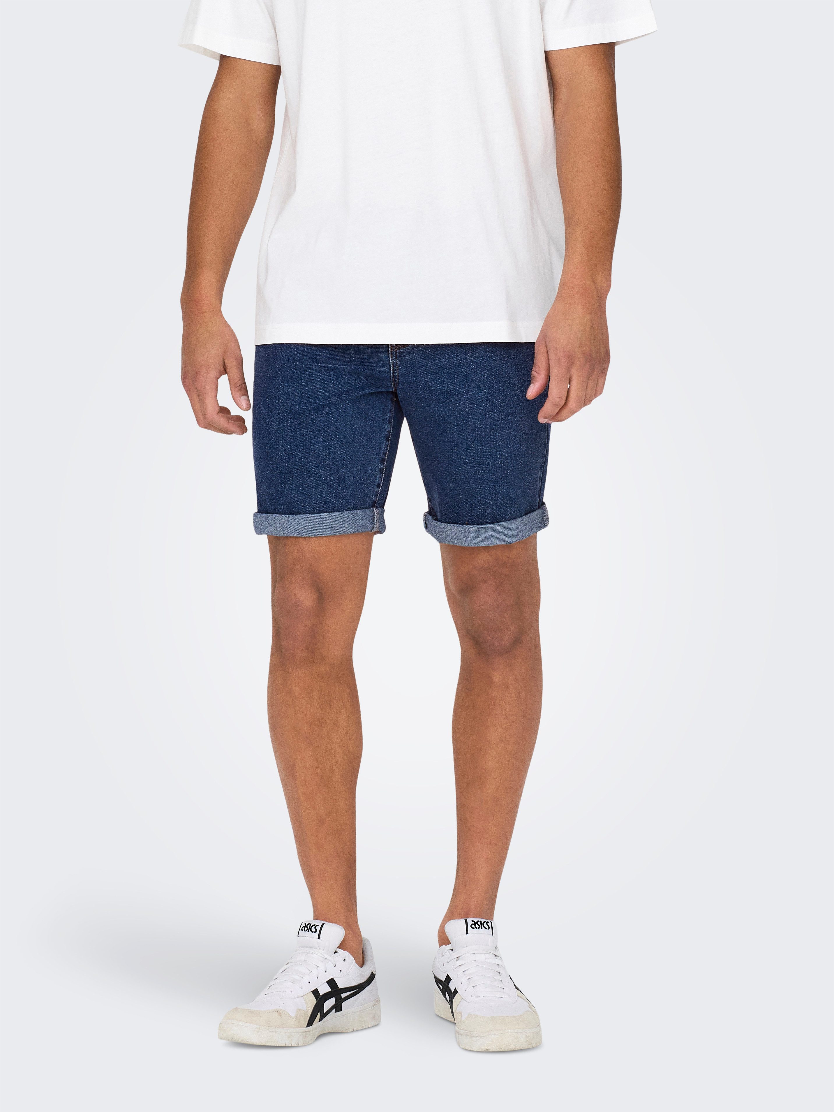 ONLY & SONS Short ONSPLY MBD 9039 PIM DNM SHORTS heren bermuda broeken maat L blauw