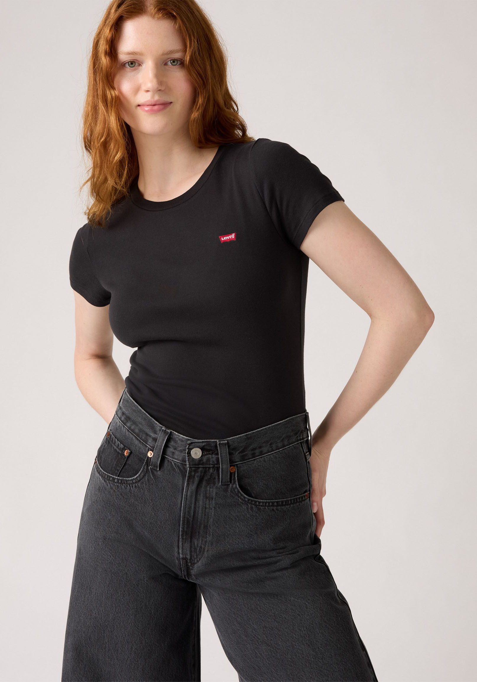 Levi's® T-shirt Mini-Logo met klein logoborduursel op borsthoogte (set, 2-delig)