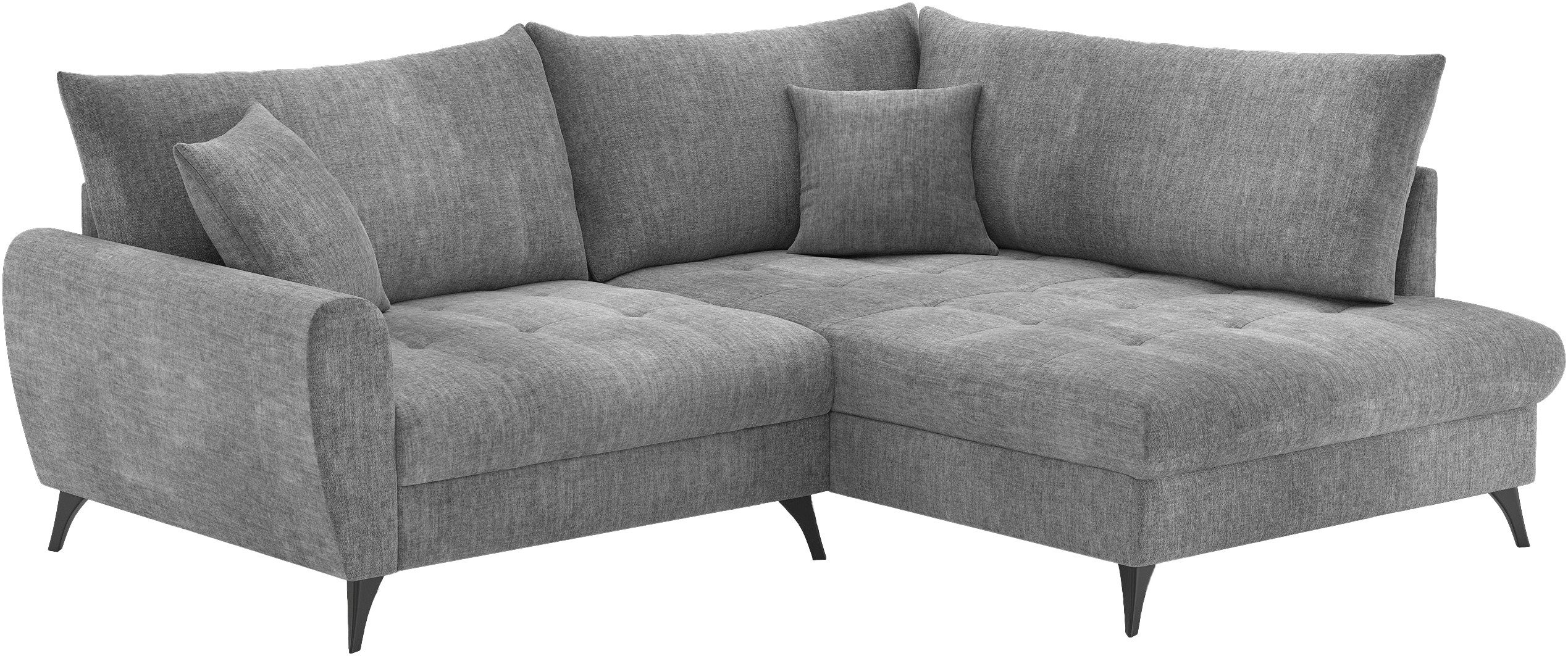 Mr. Couch Hoekbank Blackburn II, L-vorm Met koudschuimvering tot 140 kg belastbaar grijs, hoekbanken, 230 cm