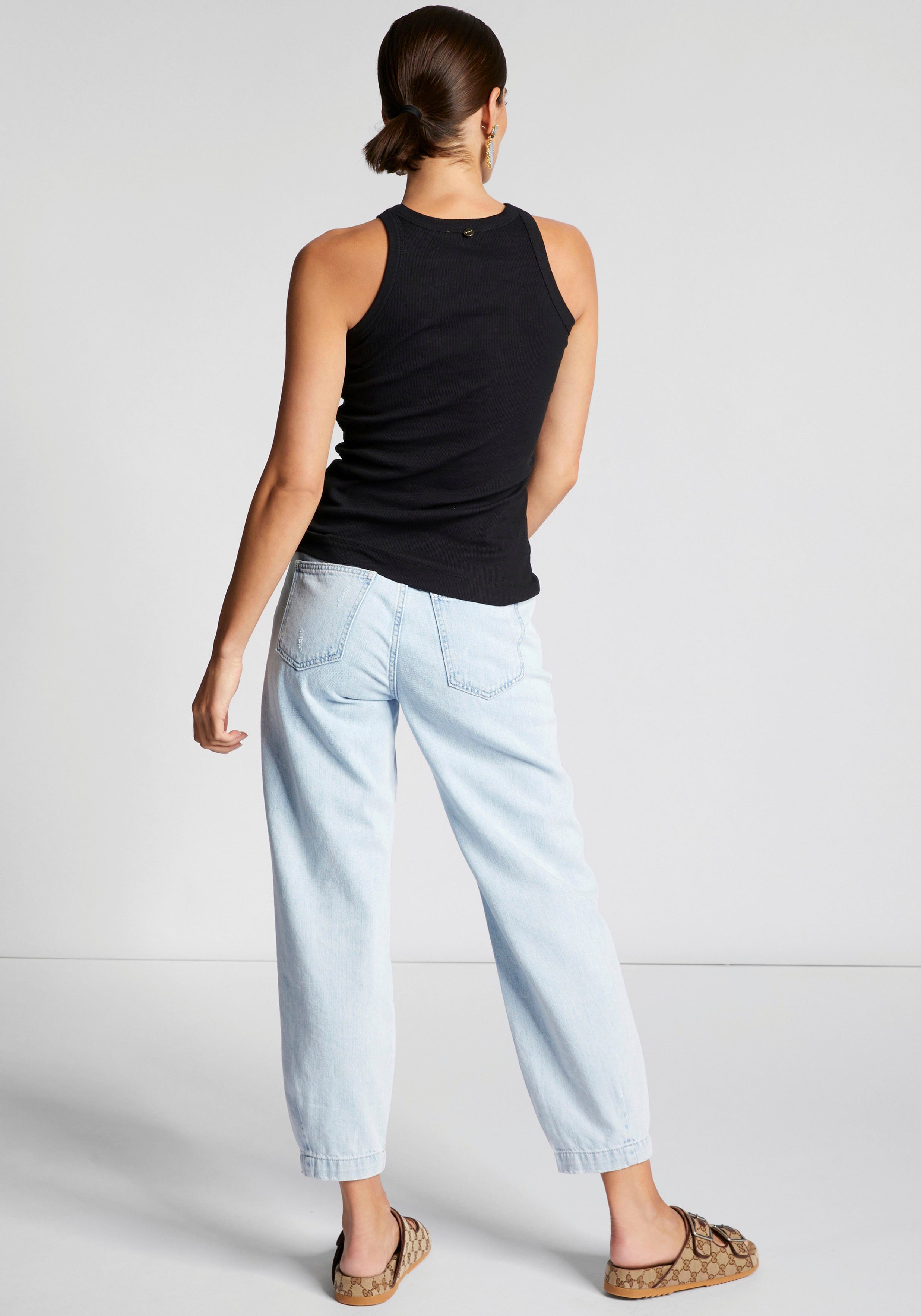 Rich & Royal Geribde tanktop in ribstructuur