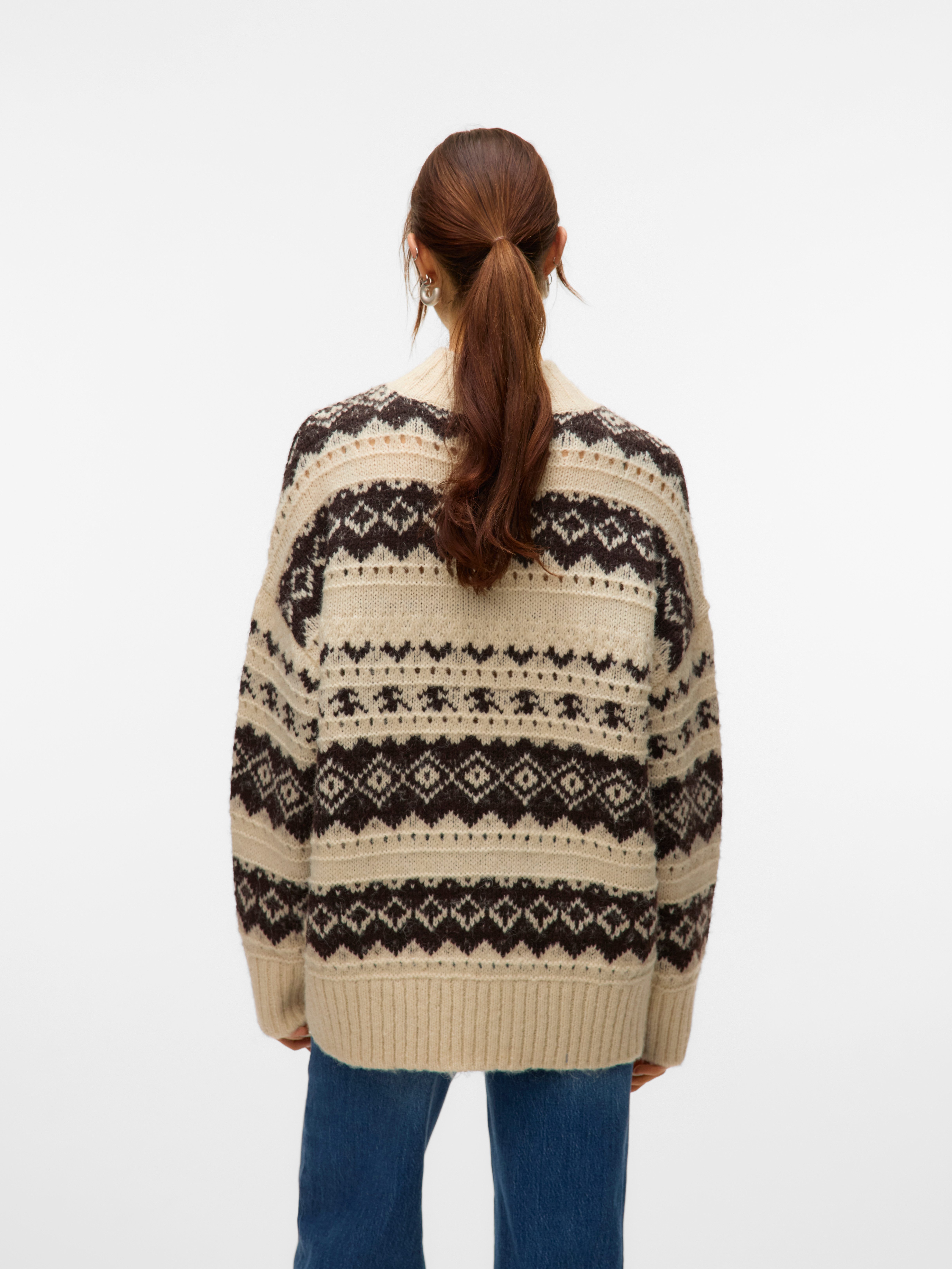 Vero Moda Gebreide trui VMAMPLE LS HIGH NECK PULLOVER BOO