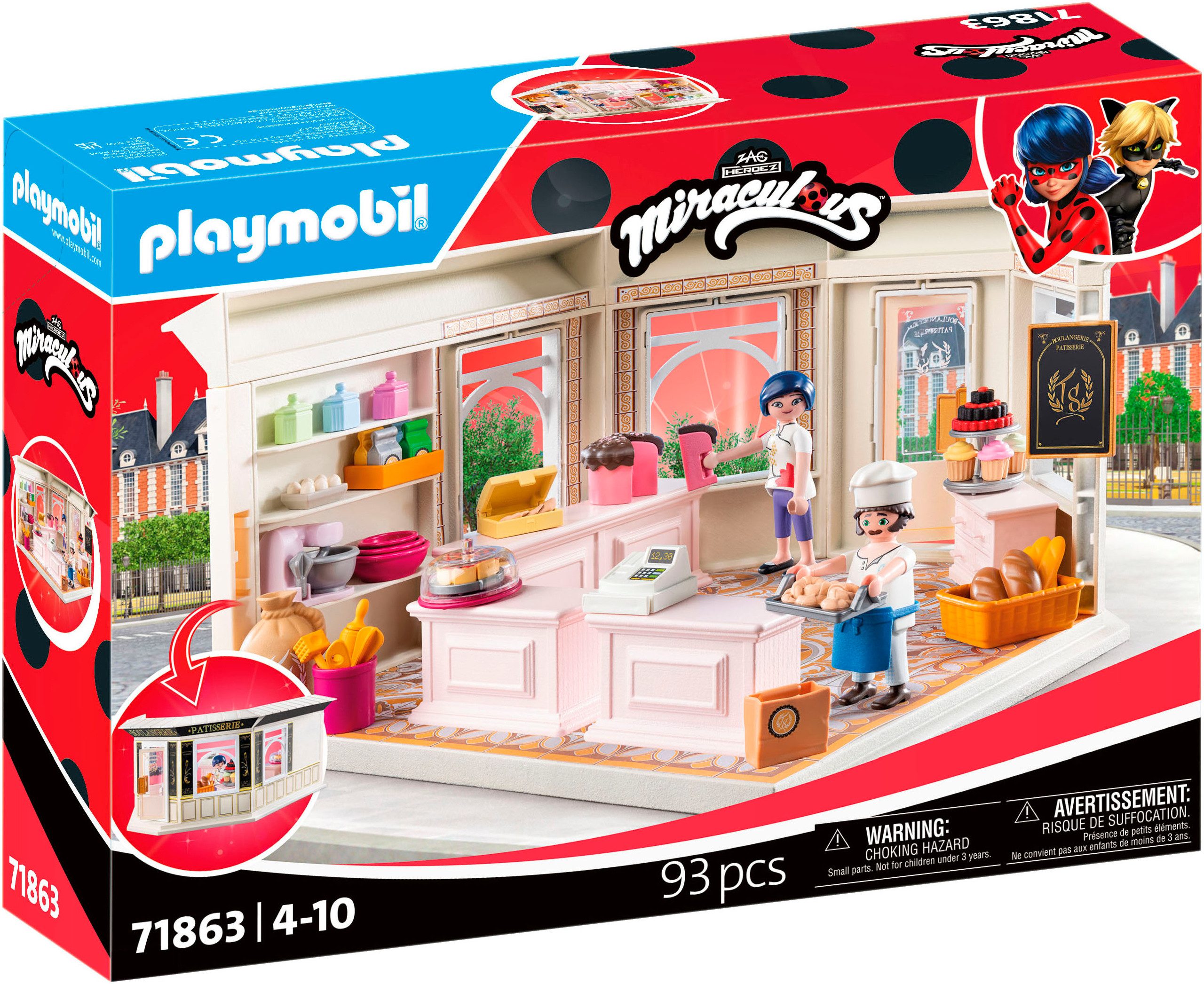 Playmobil® Constructie-speelset Miraculous: Franse Bakkerij (71863) (93-delig)