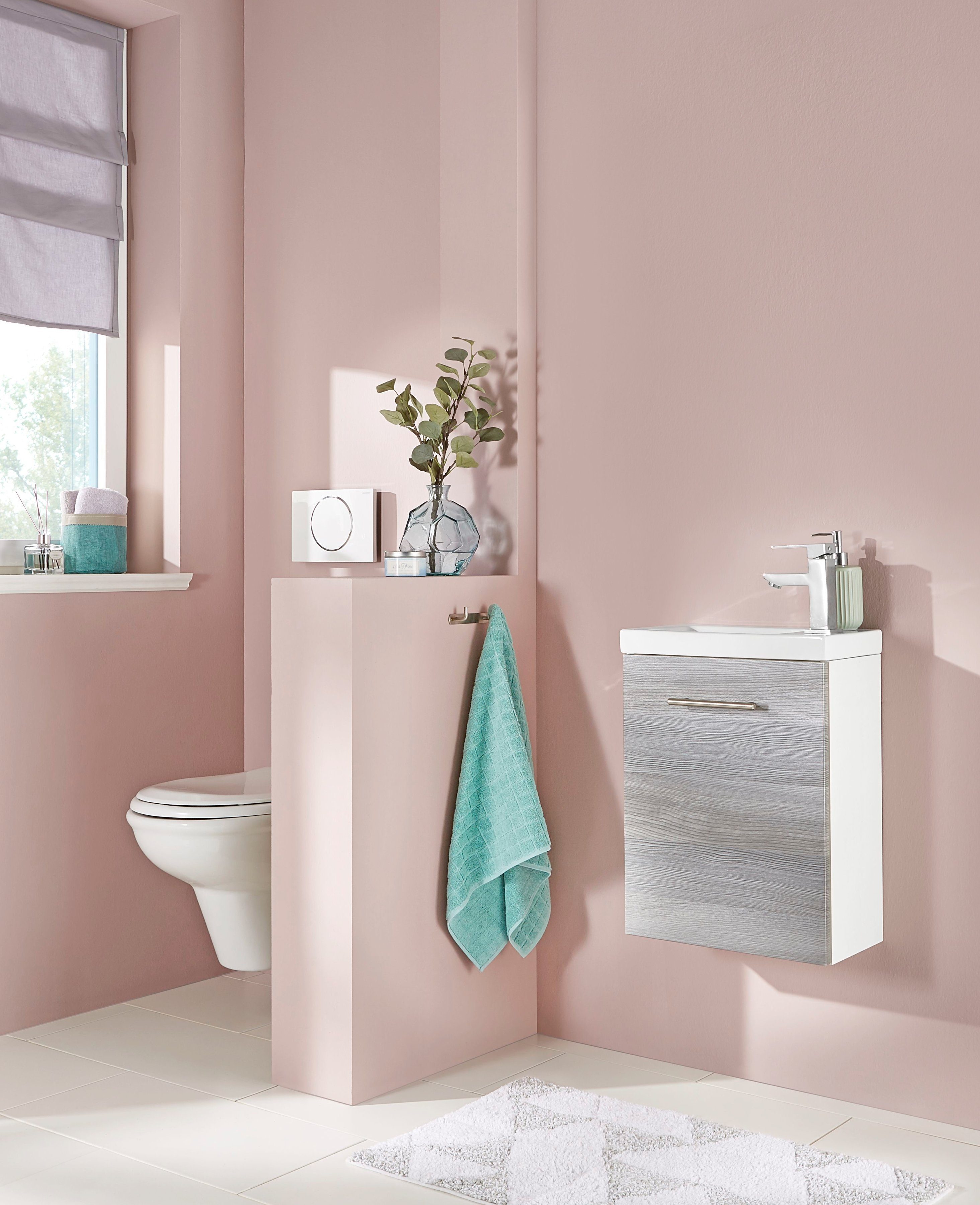welltime Wastafelmeubel Trento, in verschillende designs en kleuren BxDxH: 40x23x56 cm, gastenbad SlimLine, wastafel