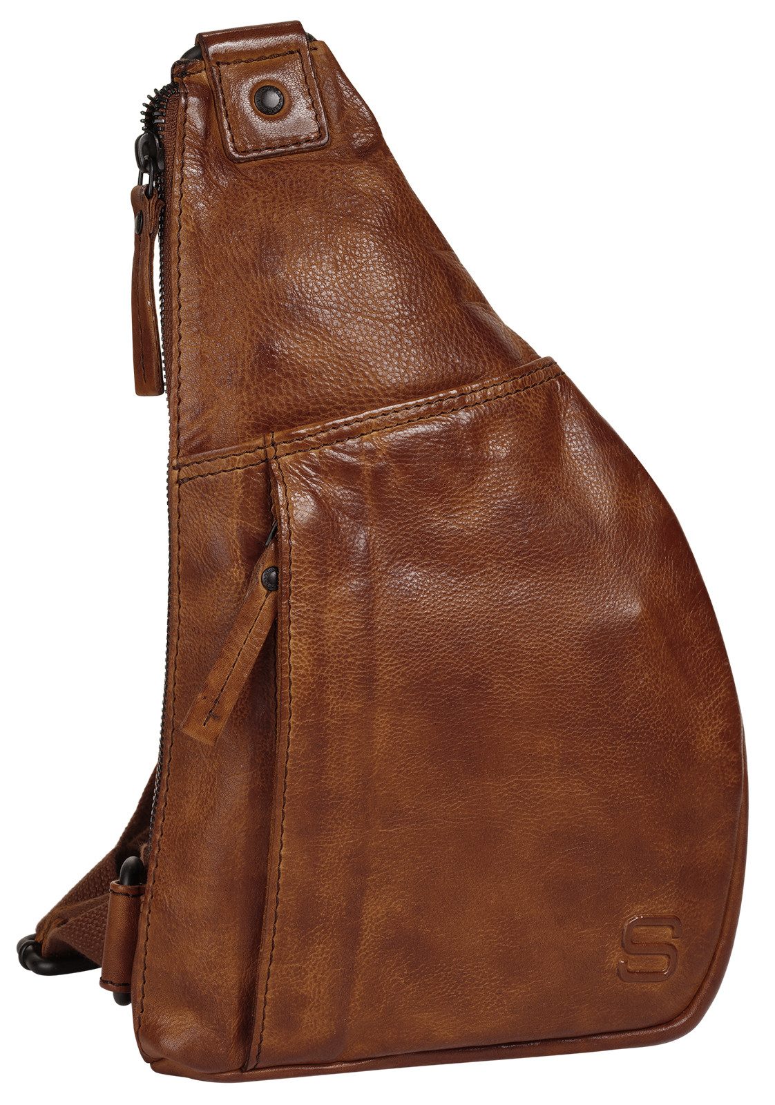 Spikes & Sparrow Schoudertas echt leder