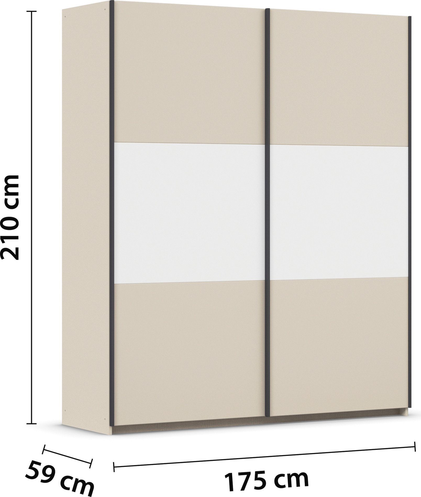 rauch Zweefdeurkast Kledingkast kast garderobe garderobekast waskast NEO met een royale opbergruimte en vele verschillende kleurencombinaties