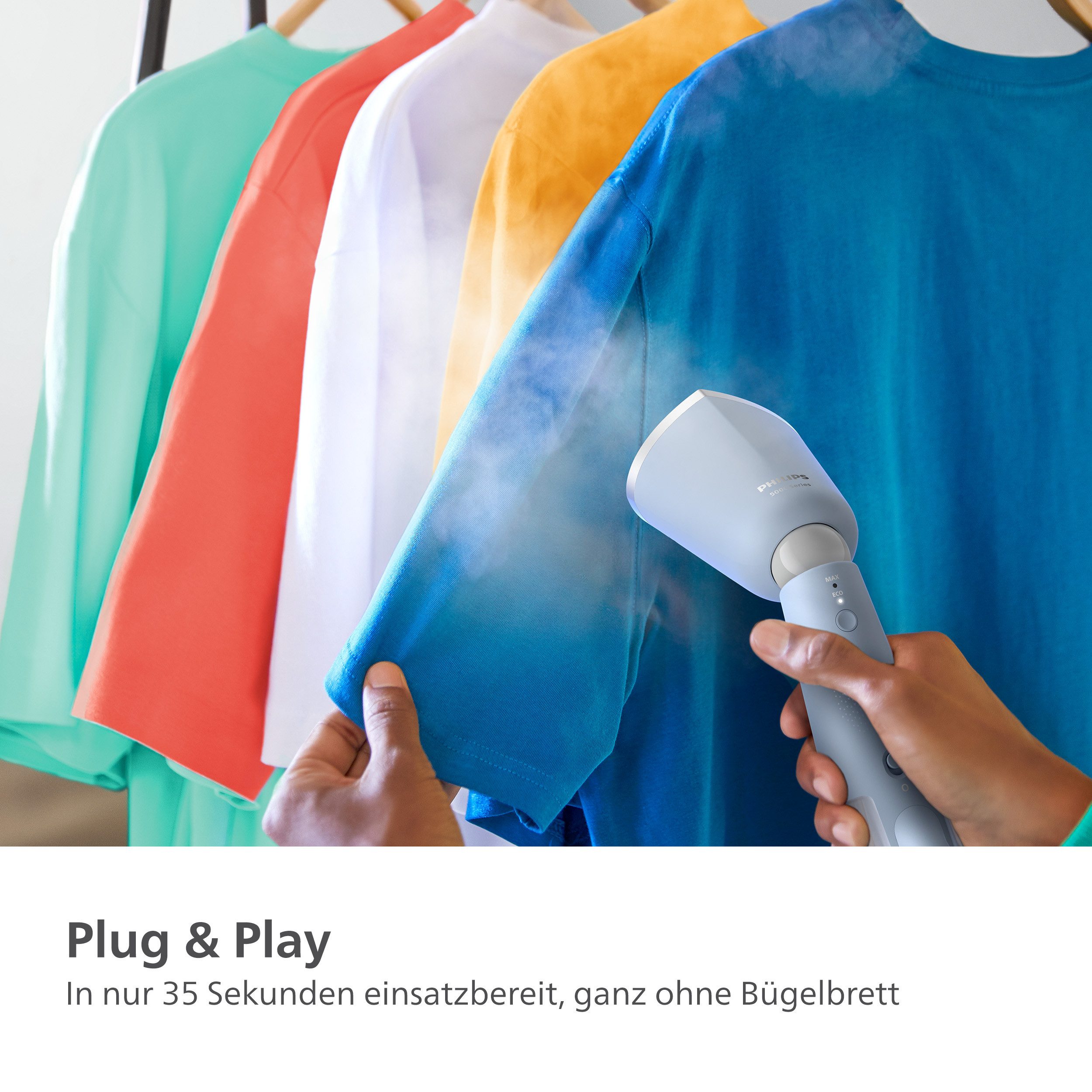 Philips Stoomborstel STH5020 "Styler", 120 ml afneembaar Waterreservoir, Metalen Plaat