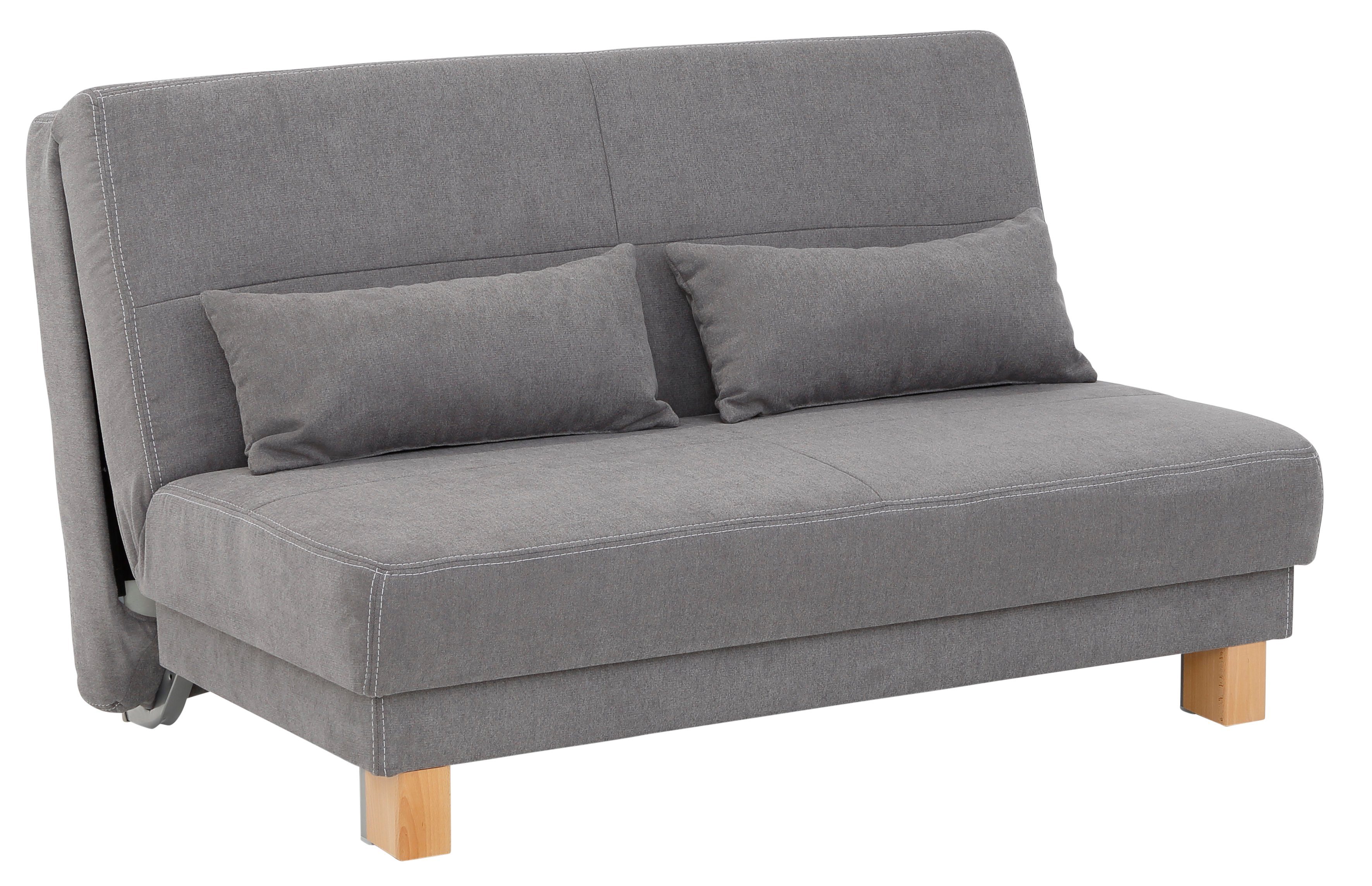 Home affaire Slaapbank GINA van bank naar bed met één handbeweging, in 4 breedten, lendenkussen grijs, slaapbanken, 140 cm x 195 cm