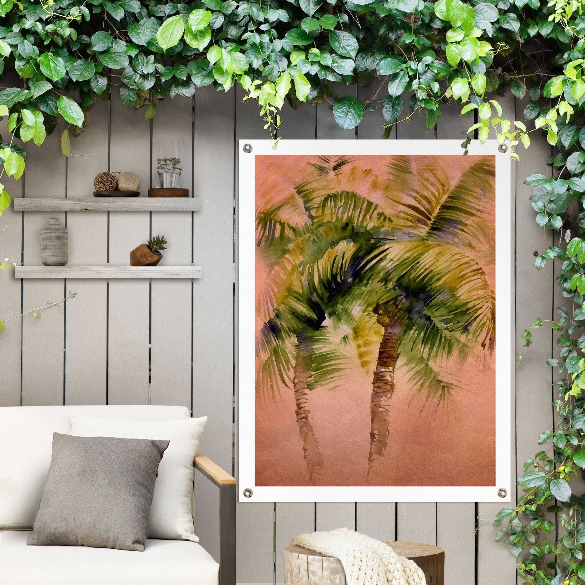 Reinders! Poster Painted Palm Trees Outdoor voor tuin of balkon