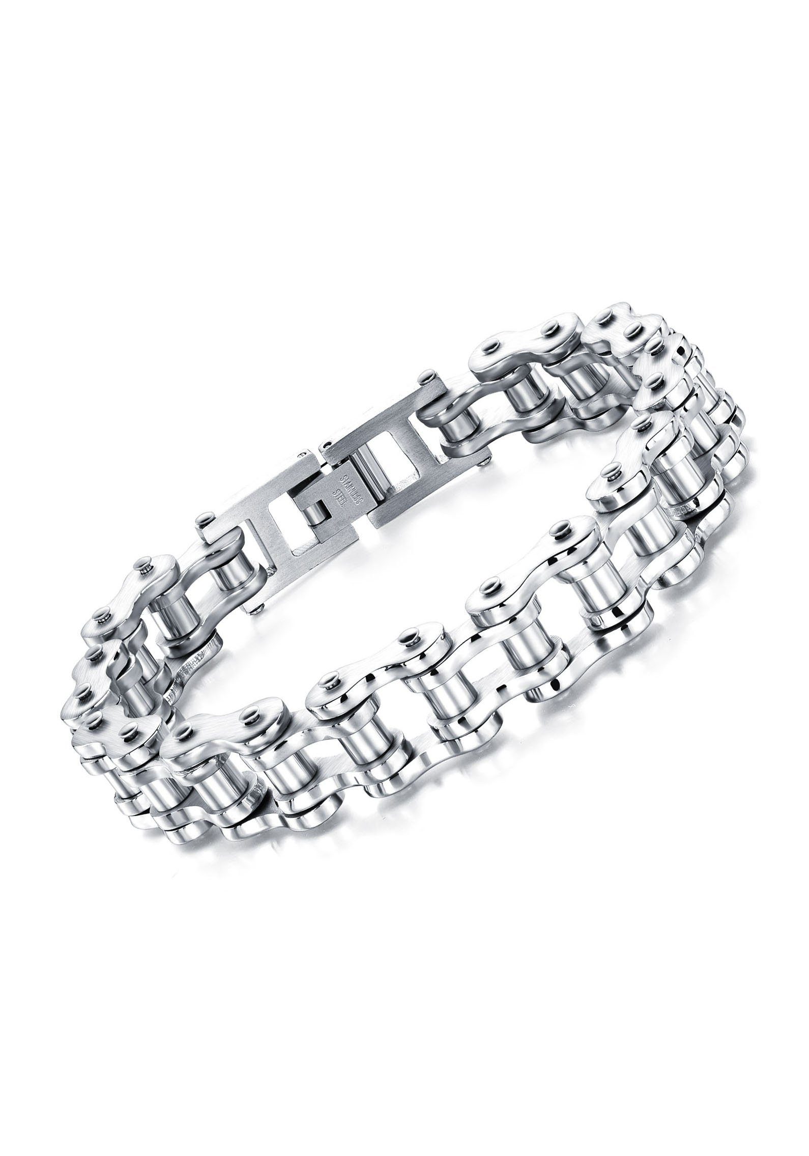 Firetti Schakelarmband Sieraad cadeau biker met zirkoon (synthetisch) heren armbanden zilver(kleur)