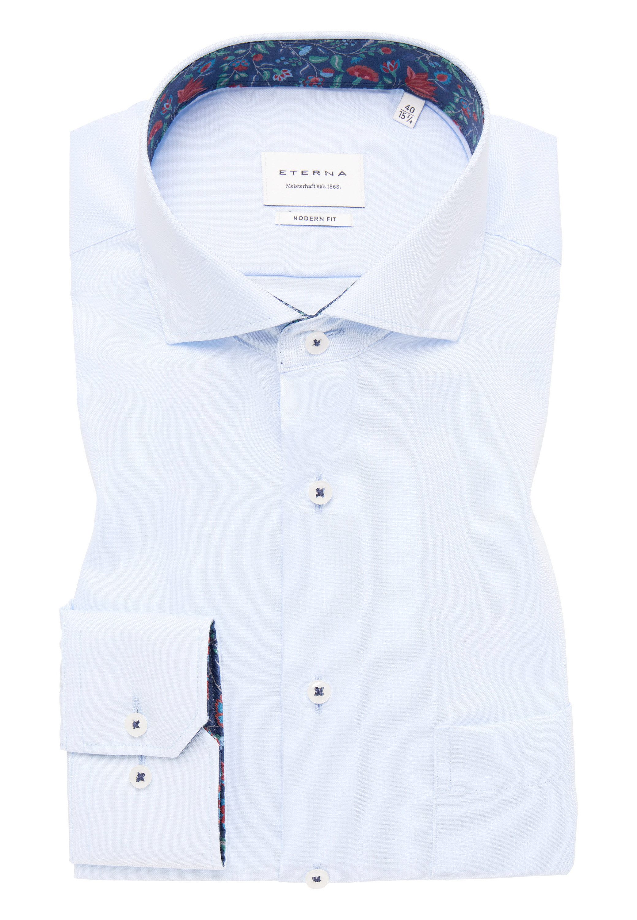 Eterna Overhemd met lange mouwen MODERN FIT NON IRON (strijkvrij)