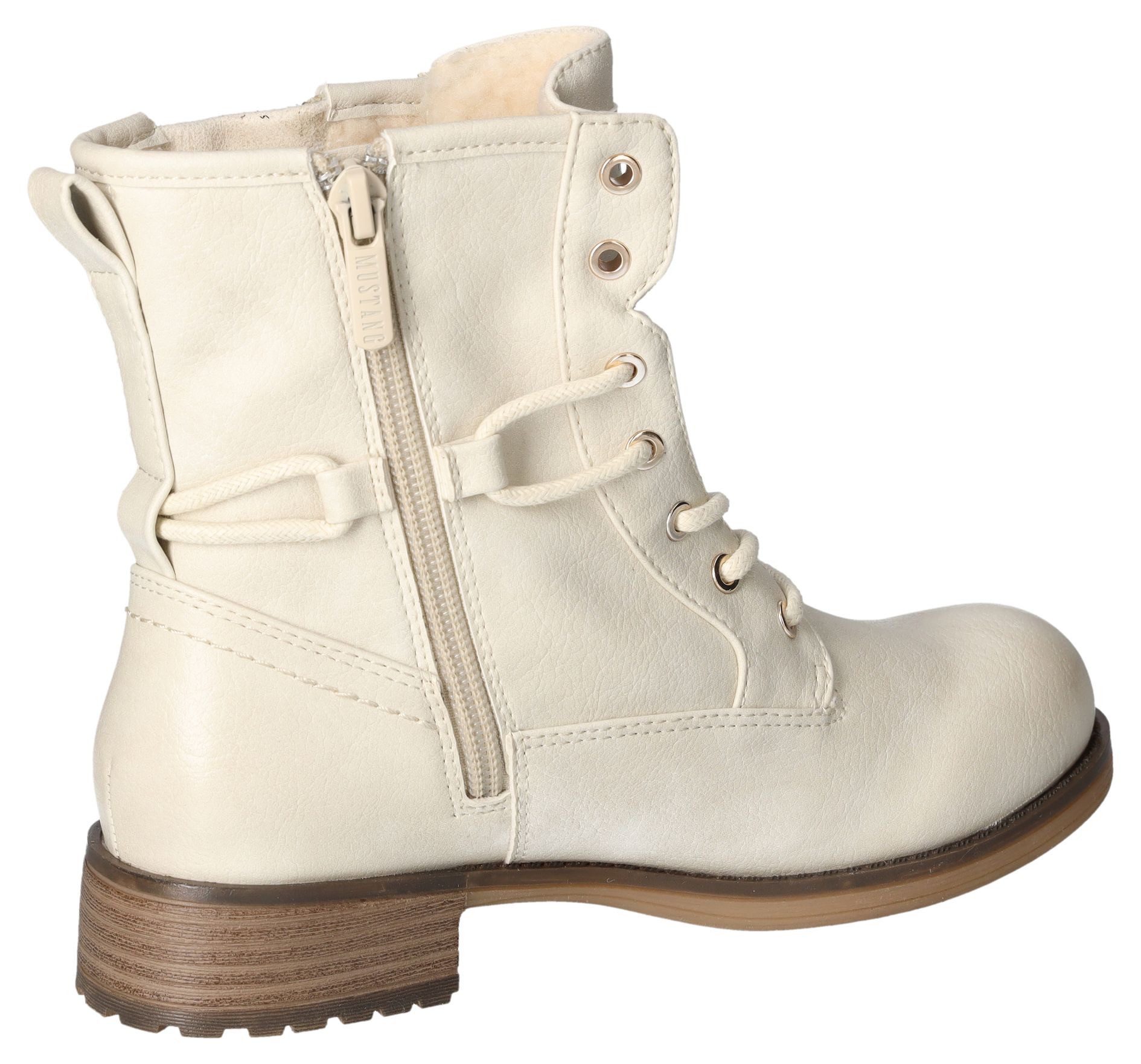 Mustang Shoes Winterlaarzen lace-up boots, ankle boots, block heel, with zipper