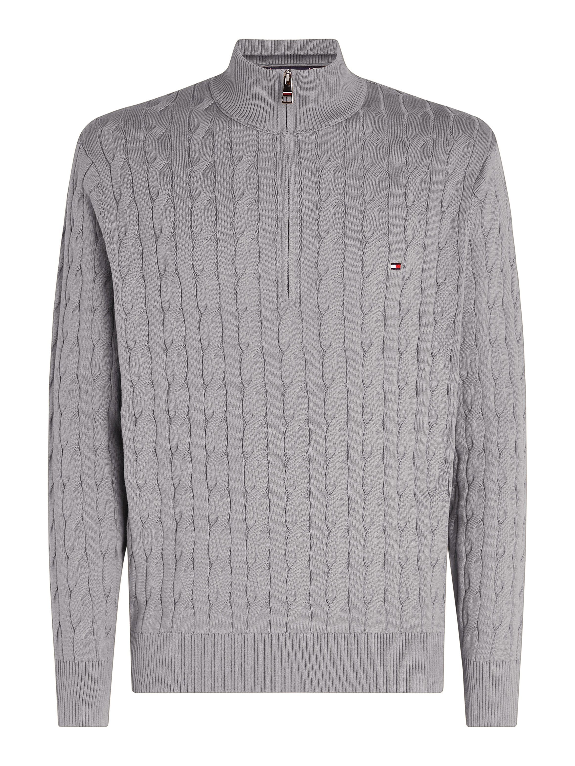 Tommy Hilfiger Gebreide trui CLASSIC COTTON CABLE ZIP MOCK