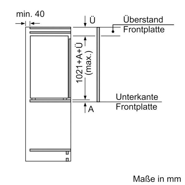 BOSCH Inbouwkoelkast KIR31VFE0, 102,1 cm x 54,1 cm