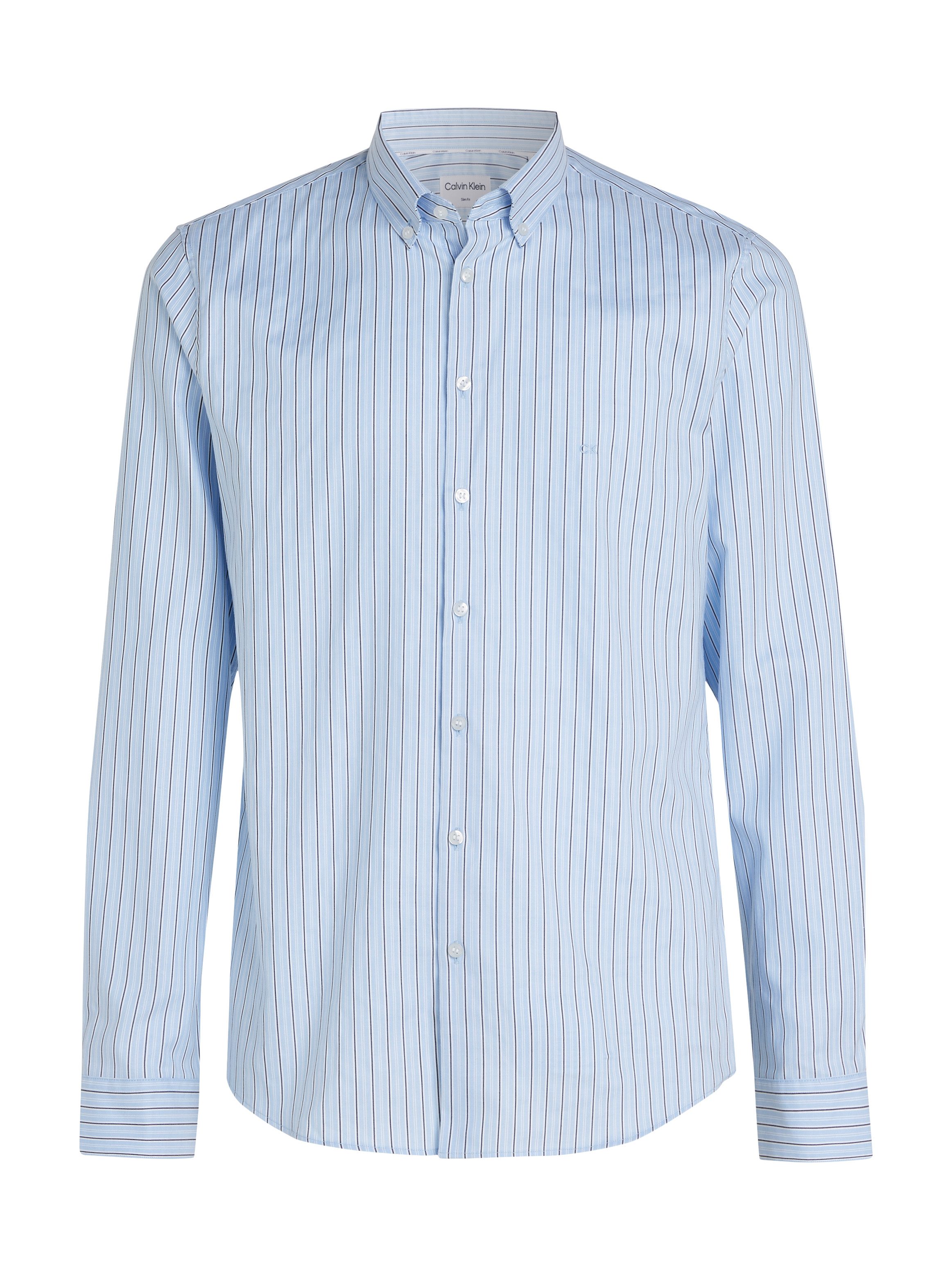 Calvin Klein Overhemd met lange mouwen OXFORD 2 TONES STRIPE SLIM SHIRT