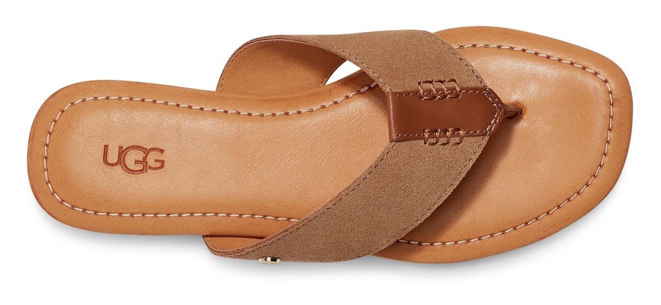 UGG Teenslippers W CAREY FLIP zomerschoen, slippers met zachte tussenstuk voor de tenen