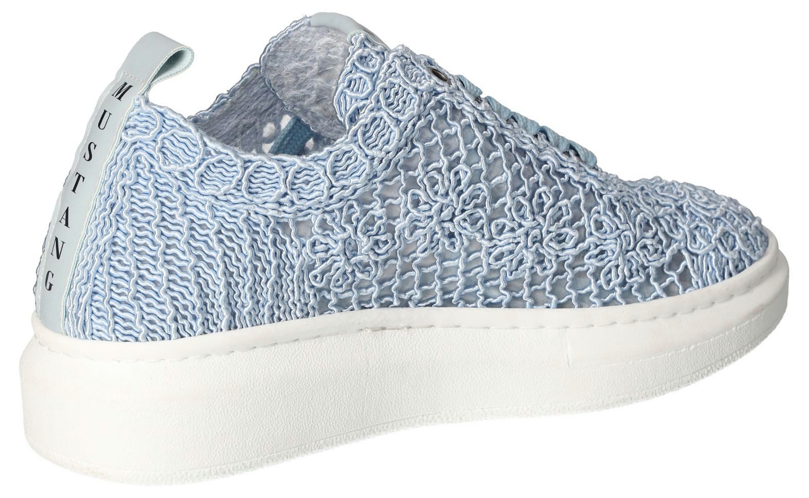 Mustang Shoes Sneakers , plateausneaker, veterschoen met sleehak