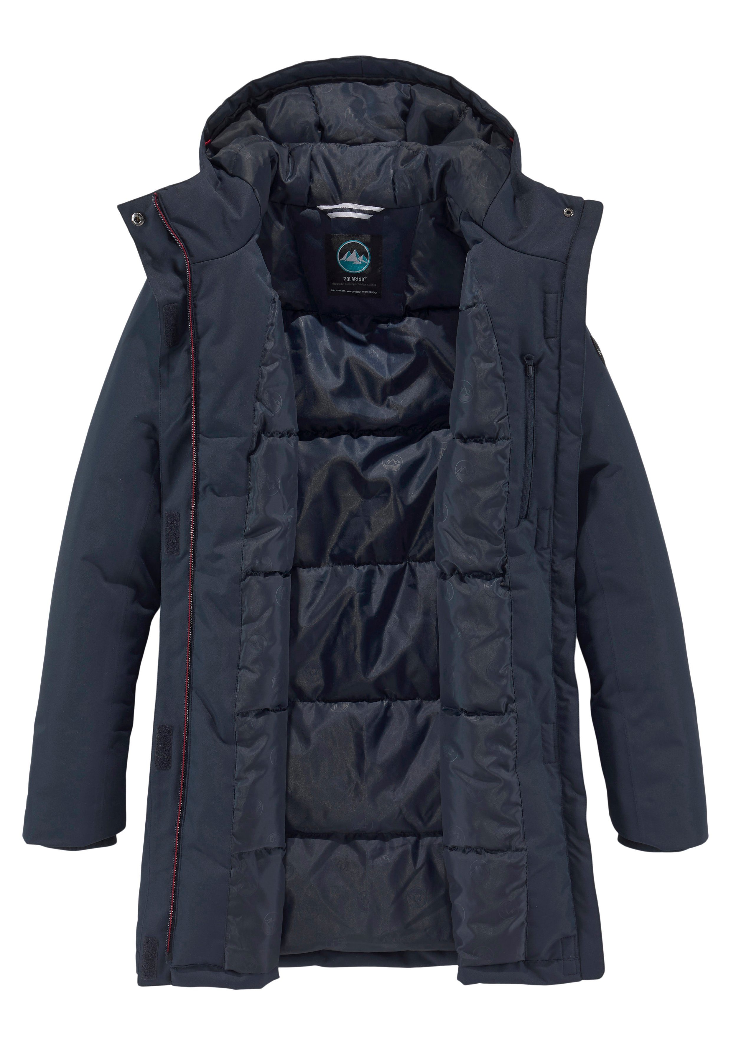 Polarino Functionele parka uit hardshellmateriaal met gelaste naden