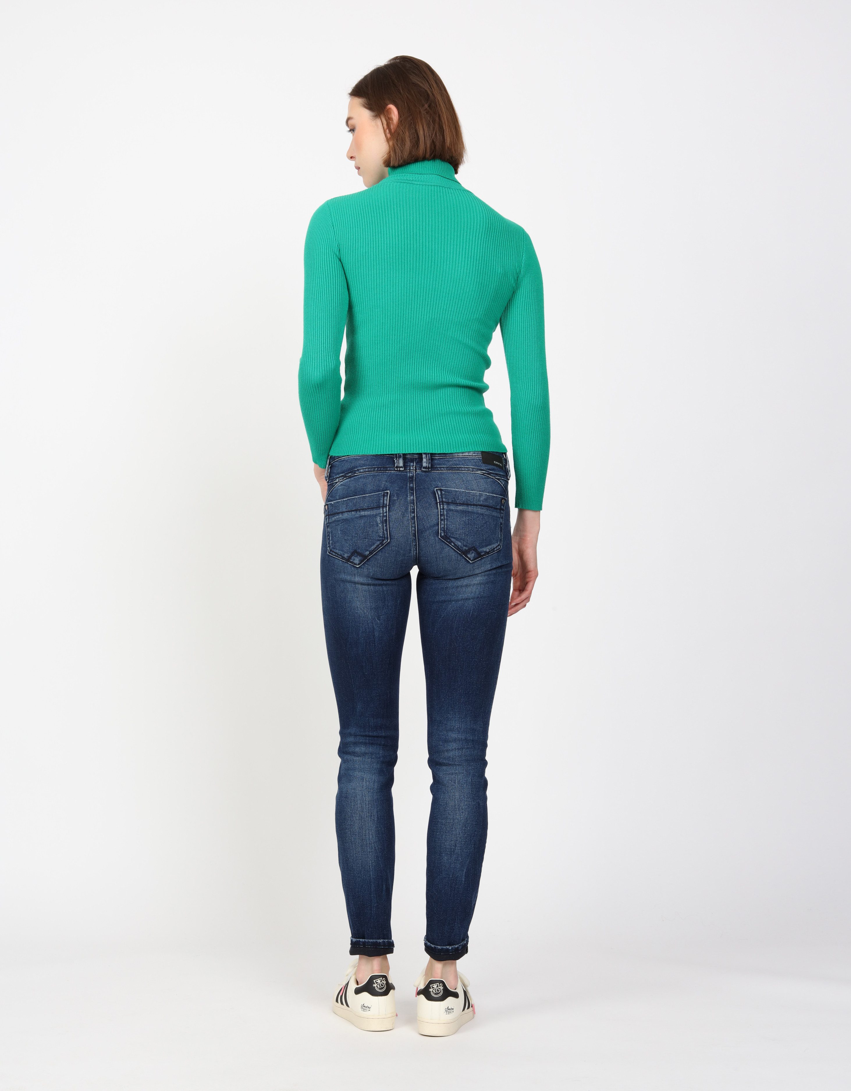GANG Skinny fit jeans 94NIKITA met een rit-detail aan de kleingeldzakje