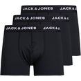 jack  jones boxershort jacbase microfiber trunk (set, 3 stuks, set van 3) zwart