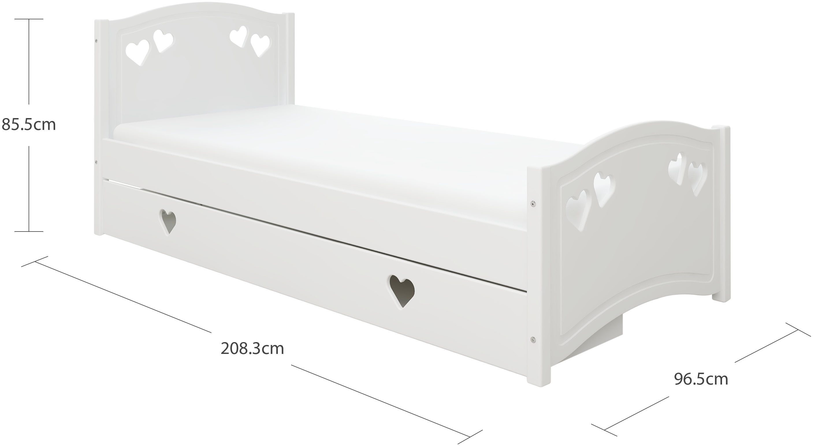 Lüttenhütt Kinderbed Beeke, OTTO's Choice, kinderbed, met matras + lade FSC®-gecertificeerd, veel opbergruimte, tot 100 KG belastbaar (4-delig)