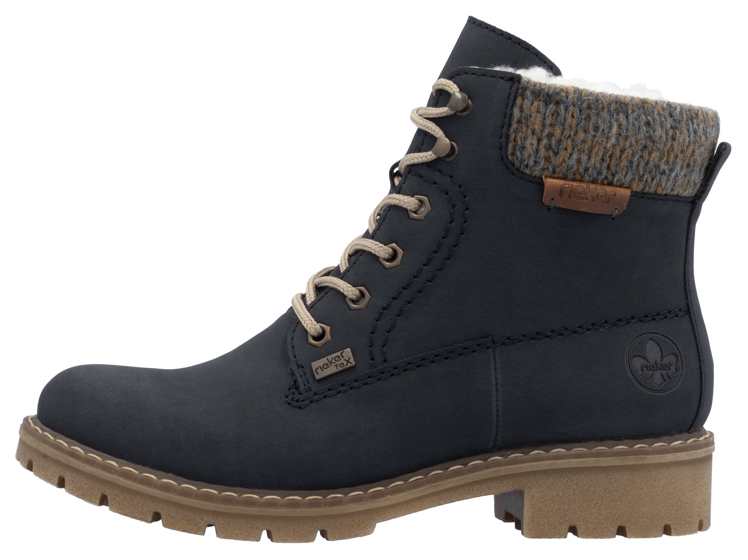Rieker Winterlaarsjes , veterschoenen, enkellaars met waterafstotende riekertex-membraan