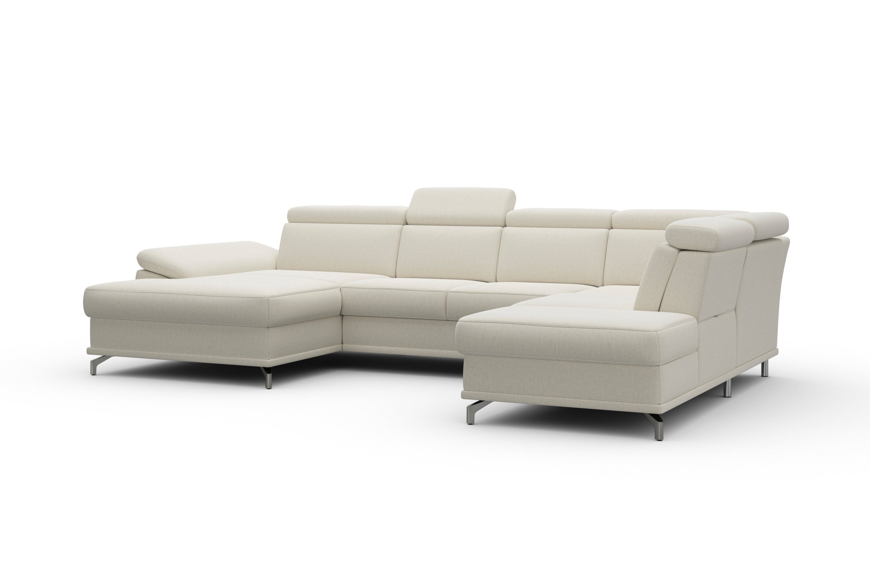 sit&more Zithoek Cabrio U-vorm, met zitdiepteverstelling, arm- en hoofdsteunverstelling