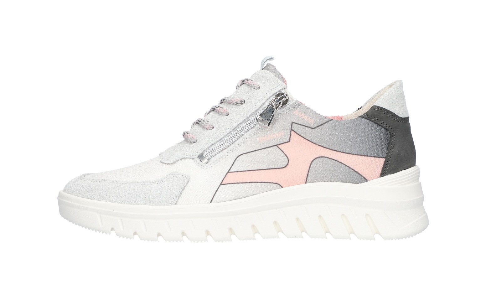Waldläufer Sneakers met sleehak H-BIGGI , veterschoenen, lage schoen, vrijetijdsschoen met contrastnaad, breedte h