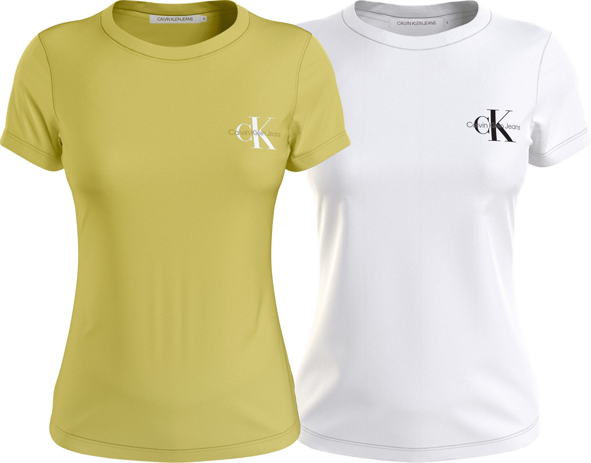 Calvin Klein T-shirt 2-PACK MONOLOGO SLIM TEE (Set van 2)