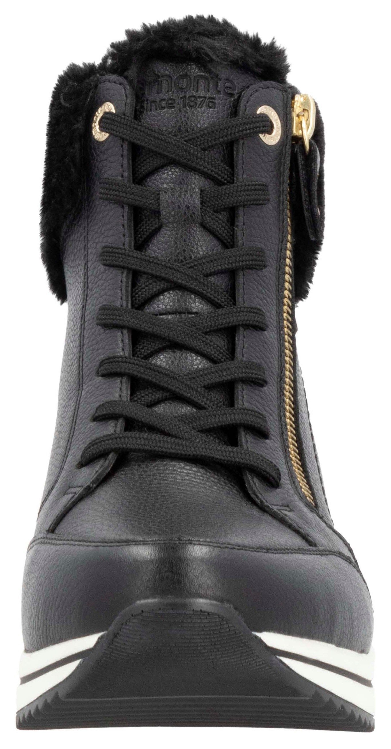 Remonte Winterlaarsjes sleehak, veterschoenen met waterafstotende tex-membraan