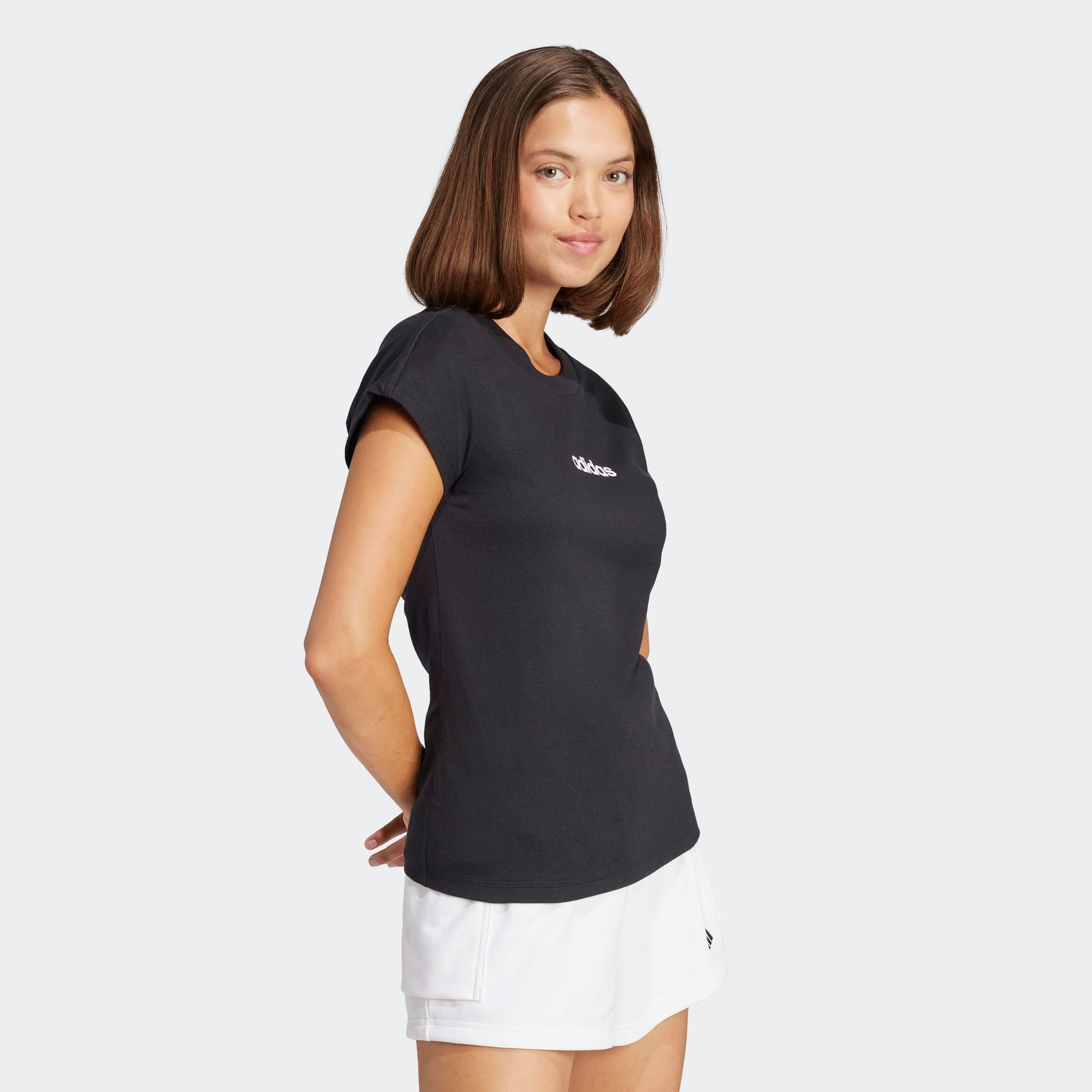 adidas Sportswear T-shirt W LIN SJ T Basic T-shirt van zacht materiaal