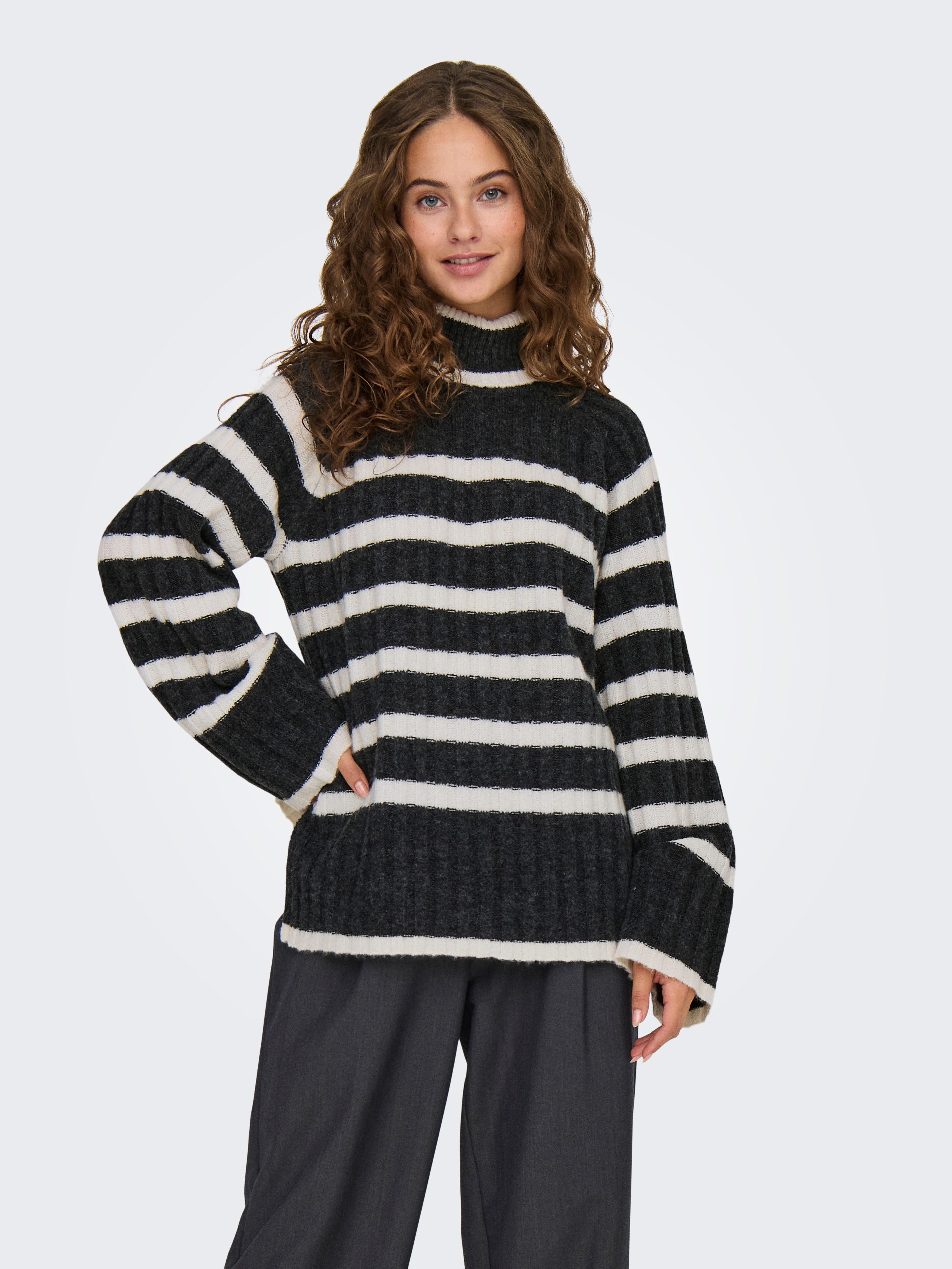 JDY Coltrui JDYMILEY L/S LONG STRIPE PULLOV KNT NOOS