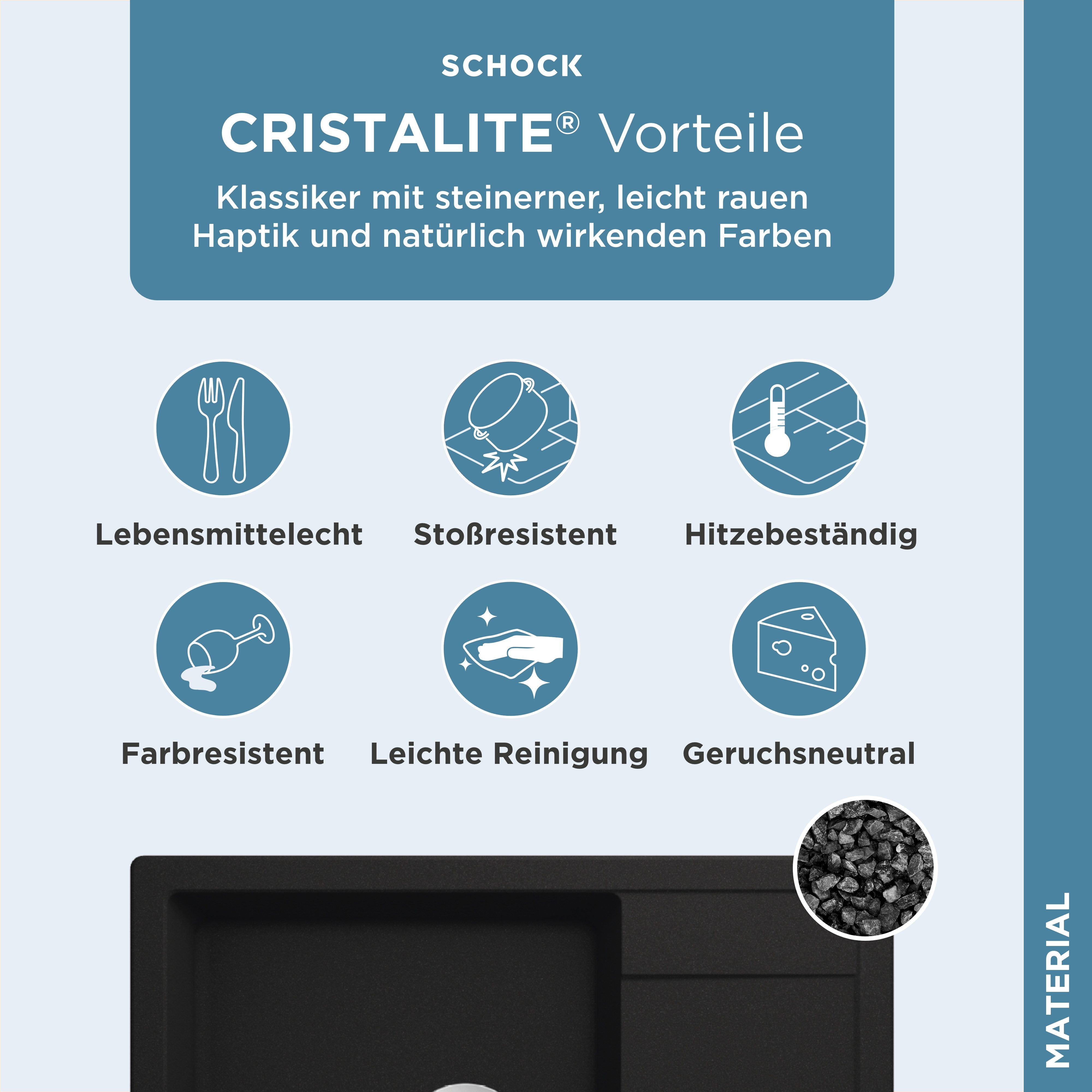 Schock Granieten spoelbak Lucca Plus