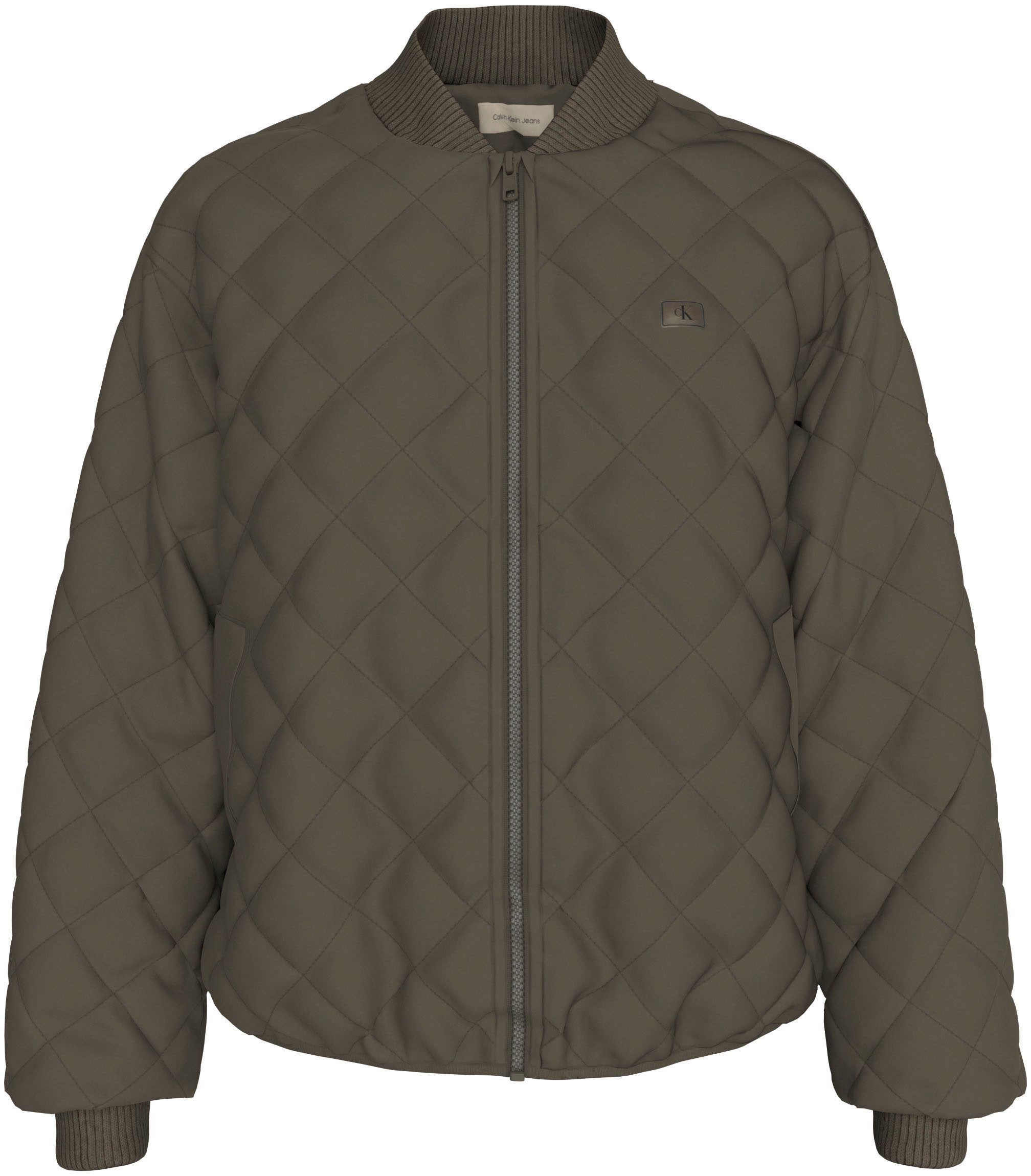 Calvin Klein Bomberjack LW QUILTED JACKET met logoprint, met steppatroon