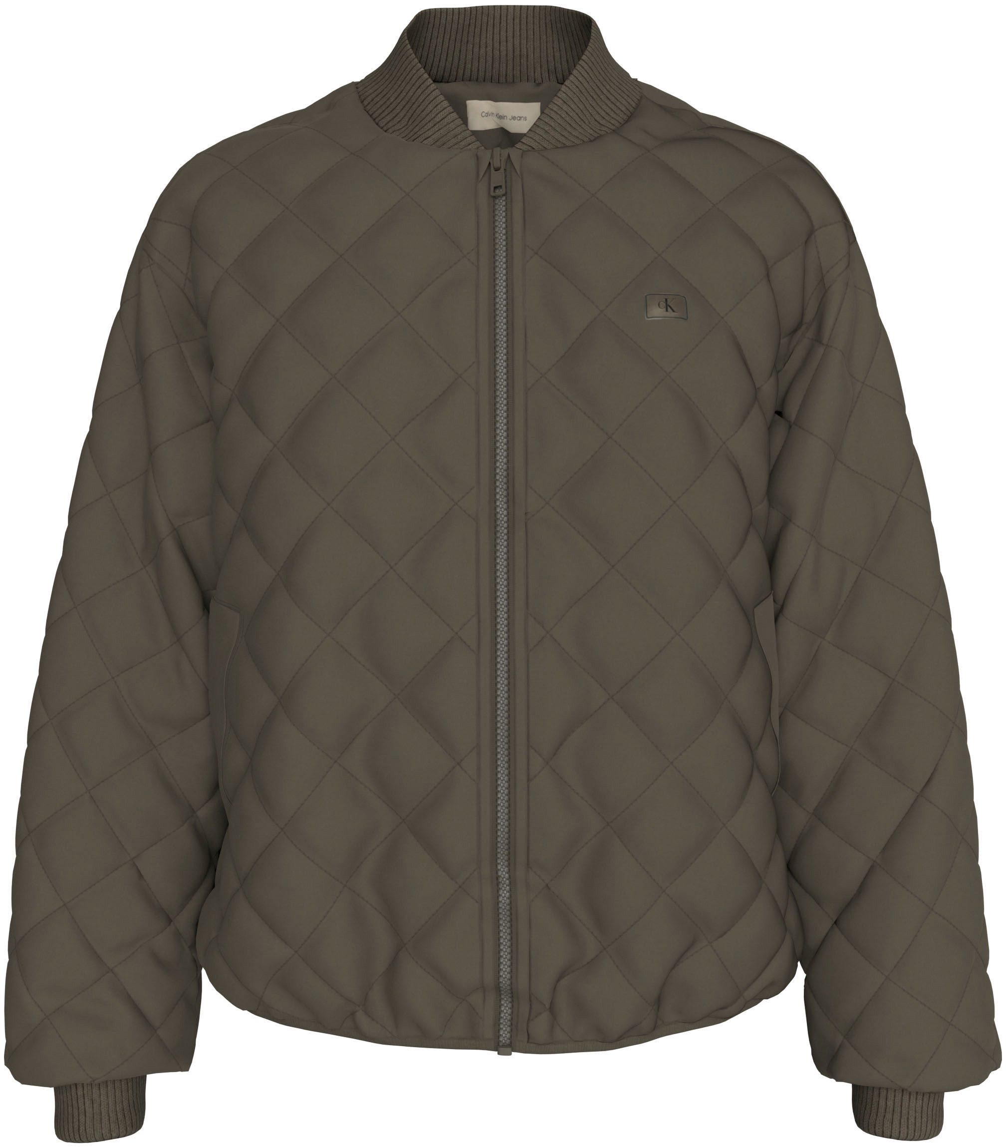 Calvin Klein Bomberjack LW QUILTED JACKET met logoprint met steppatroon