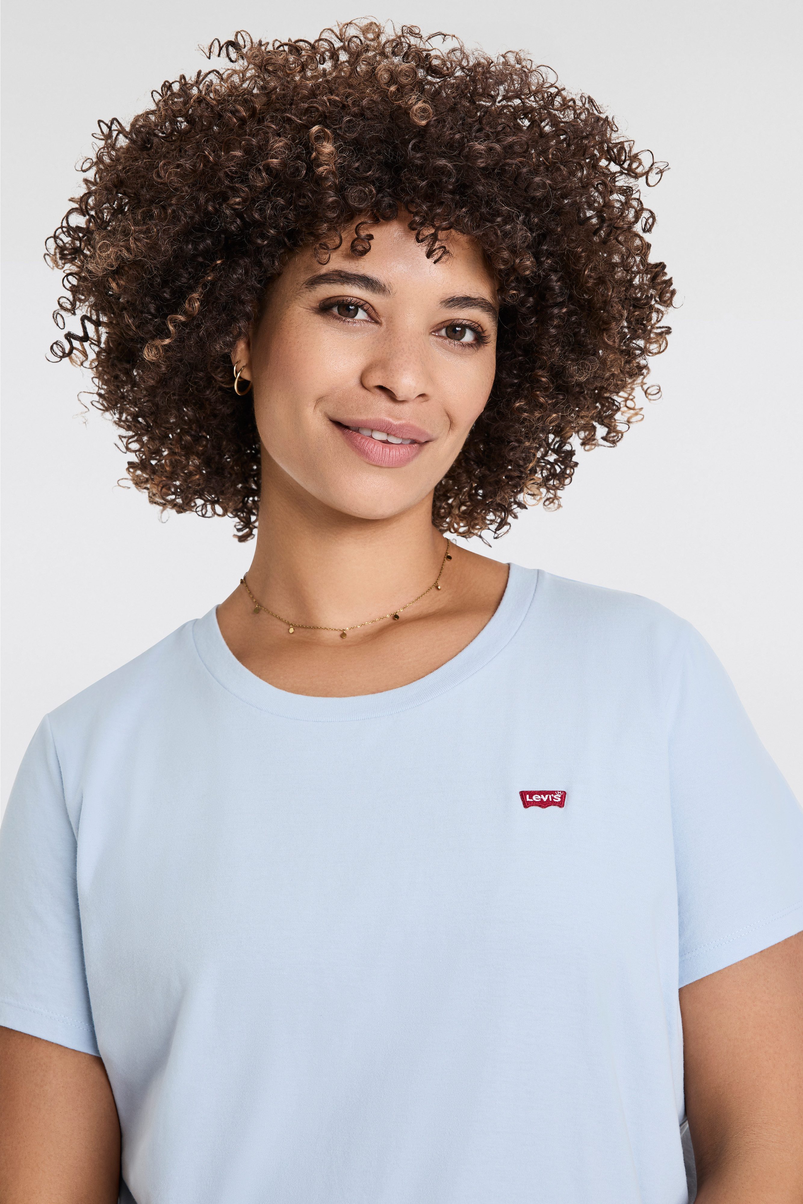 Levi's® Plus T-shirt PL THE PERFECT met logoborduursel