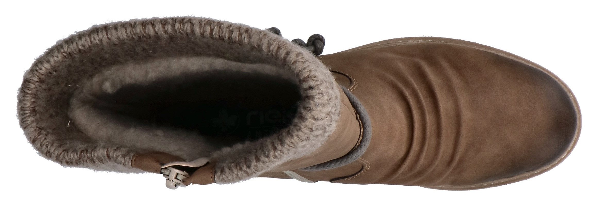 Rieker Winterlaarzen winterlaarzen, hakken, tex-membraan, met gebreide schaprand