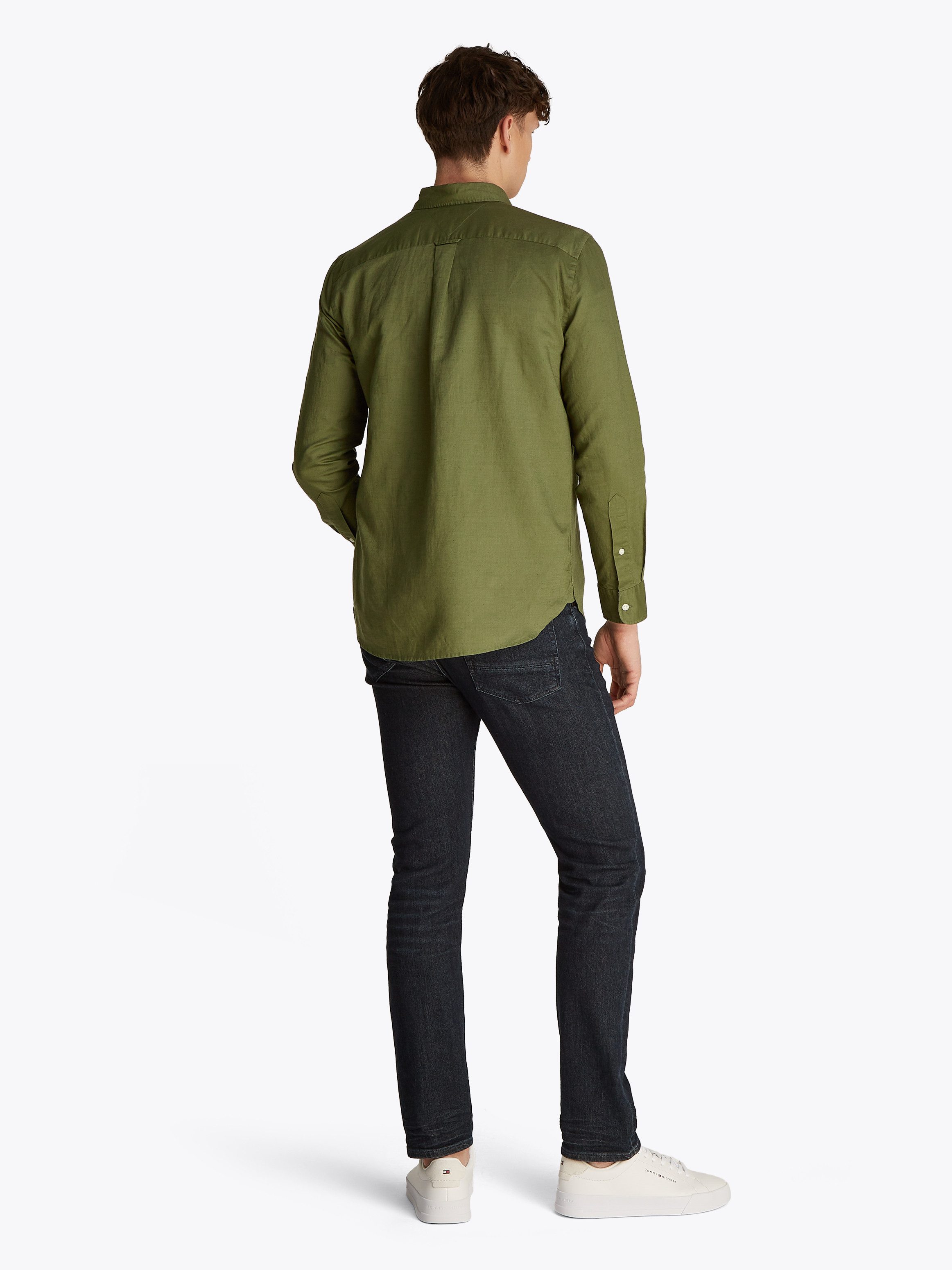 Tommy Hilfiger Overhemd met lange mouwen LINEN BLEND SOLID RF SHIRT