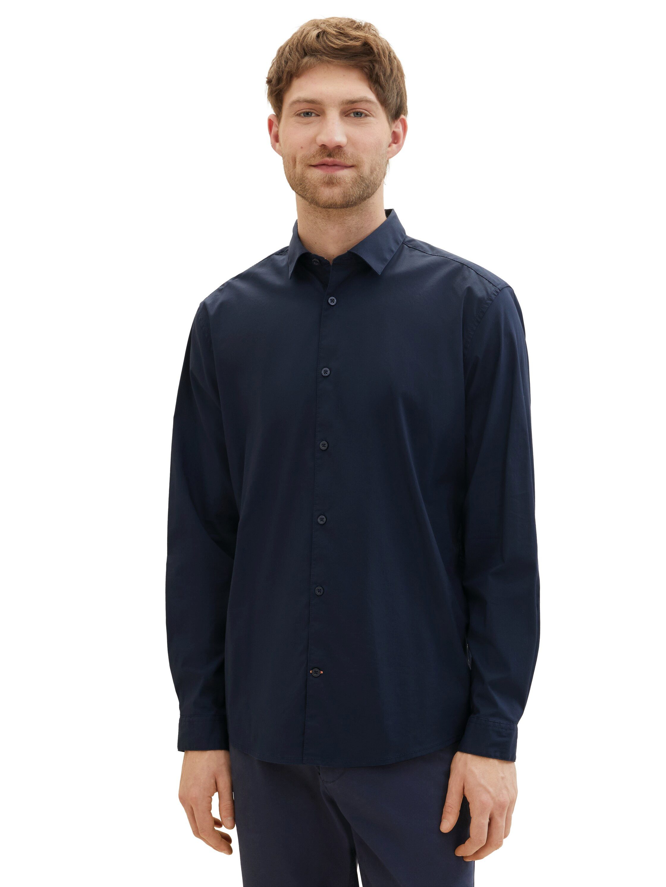 Tom Tailor Overhemd met lange mouwen POPLIN met manchetten