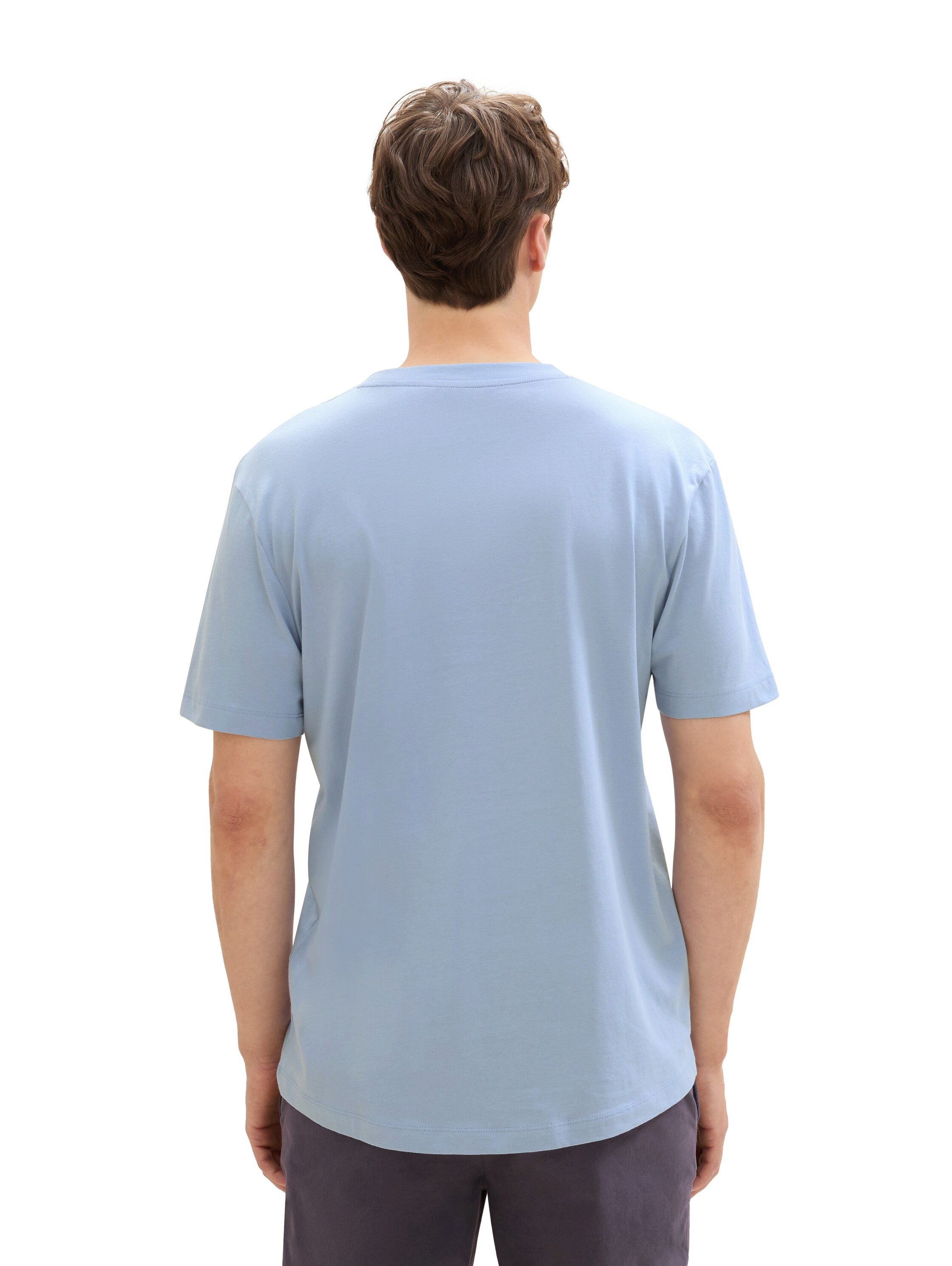 Tom Tailor Denim T-shirt Crewneck met kleine logoprint