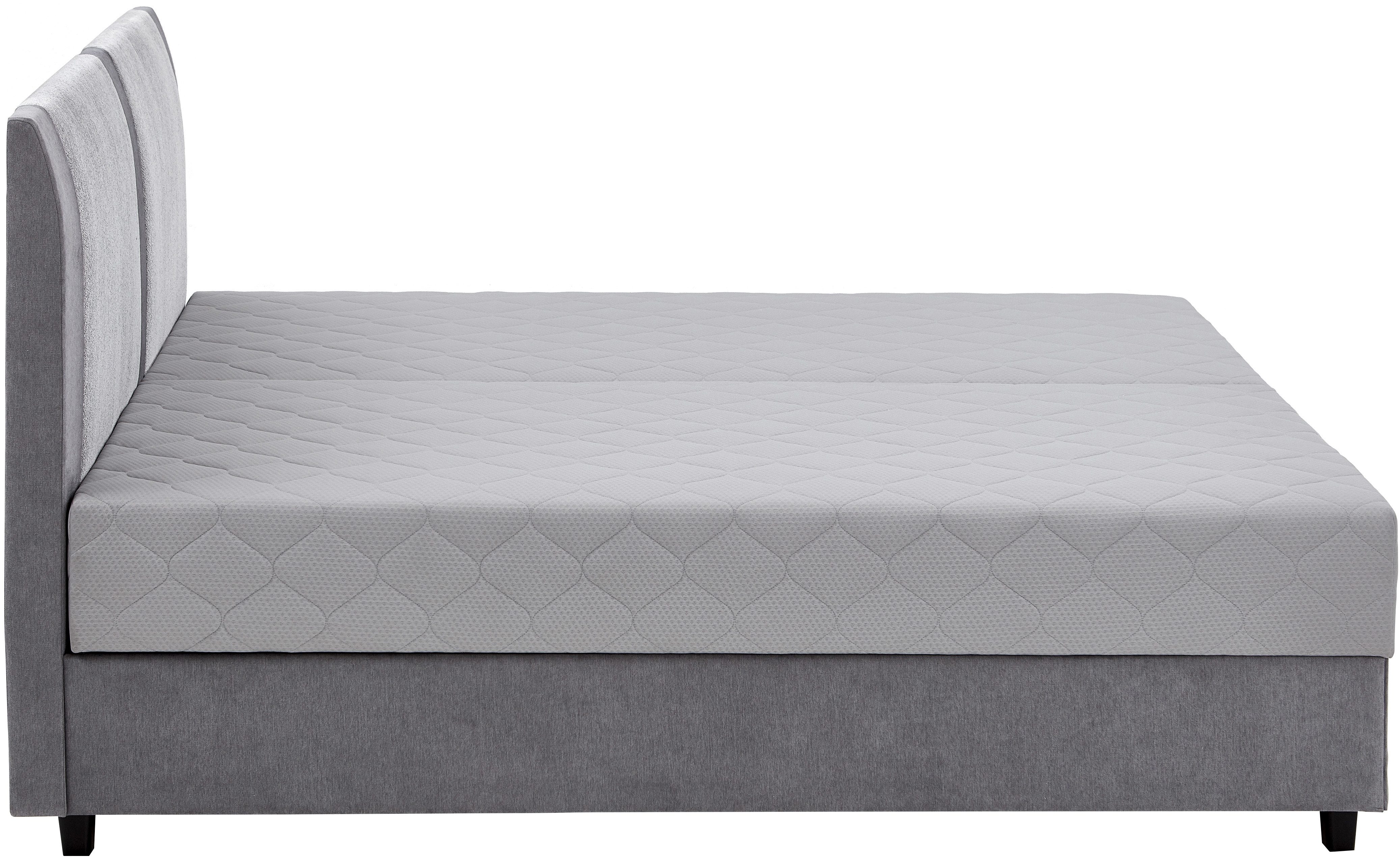 ATLANTIC home collection Boxspring Borgholm met pocketveringsmatras, bedkist en garnering in het hoofdbord
