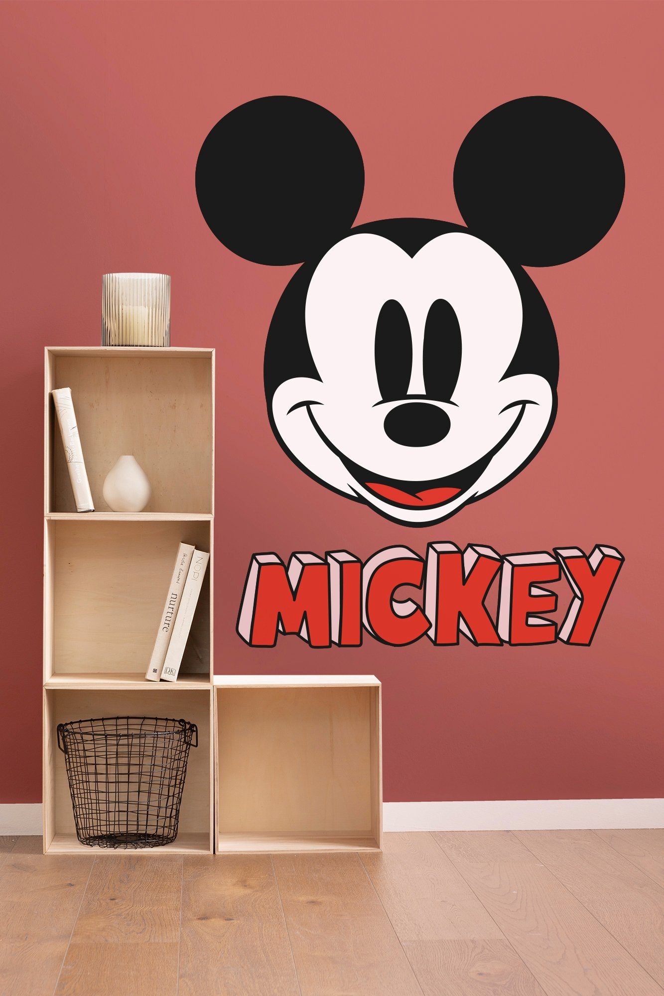 Komar Vliesbehang Zelfklevend vlies - Mickey Smile XXL - Afmeting 127 x 200 cm (1 stuk)