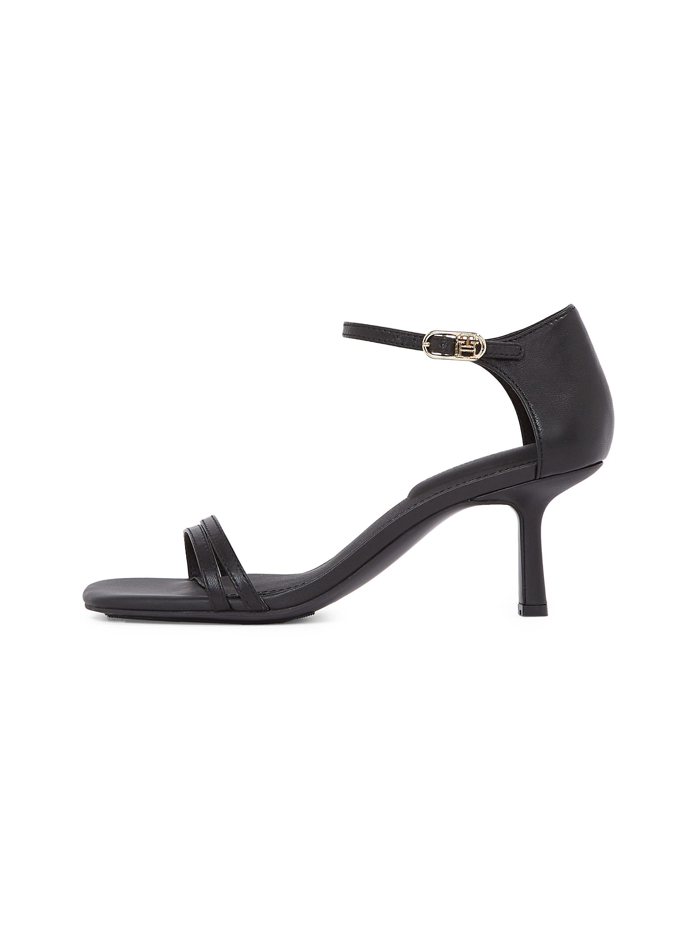 Tommy Hilfiger Highheel sandaaltjes KITTEN HEEL SANDAL LEATHER stilettohak, partyschoen, avondschoen, verstelbare enkelriem