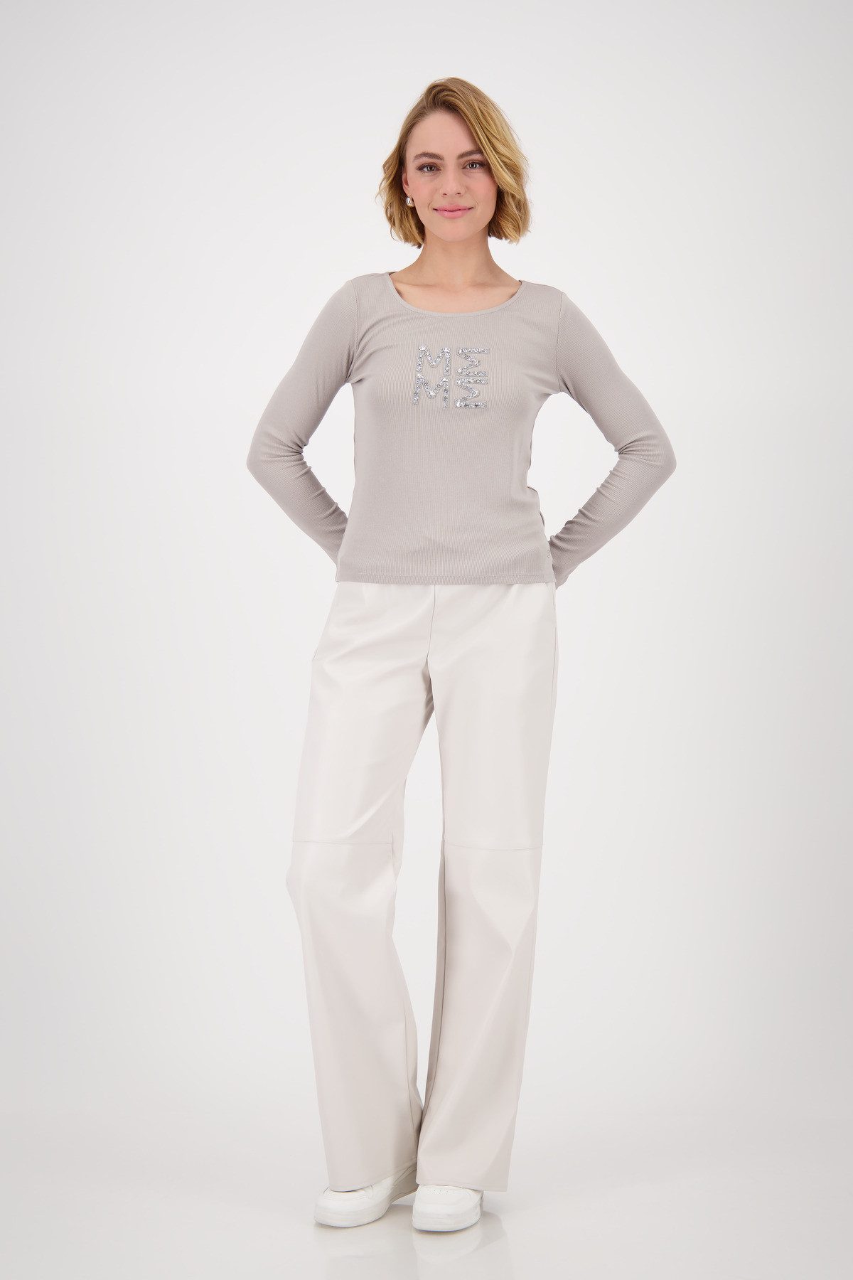 Monari Shirt met lange mouwen Shirt Rib + Sieraden
