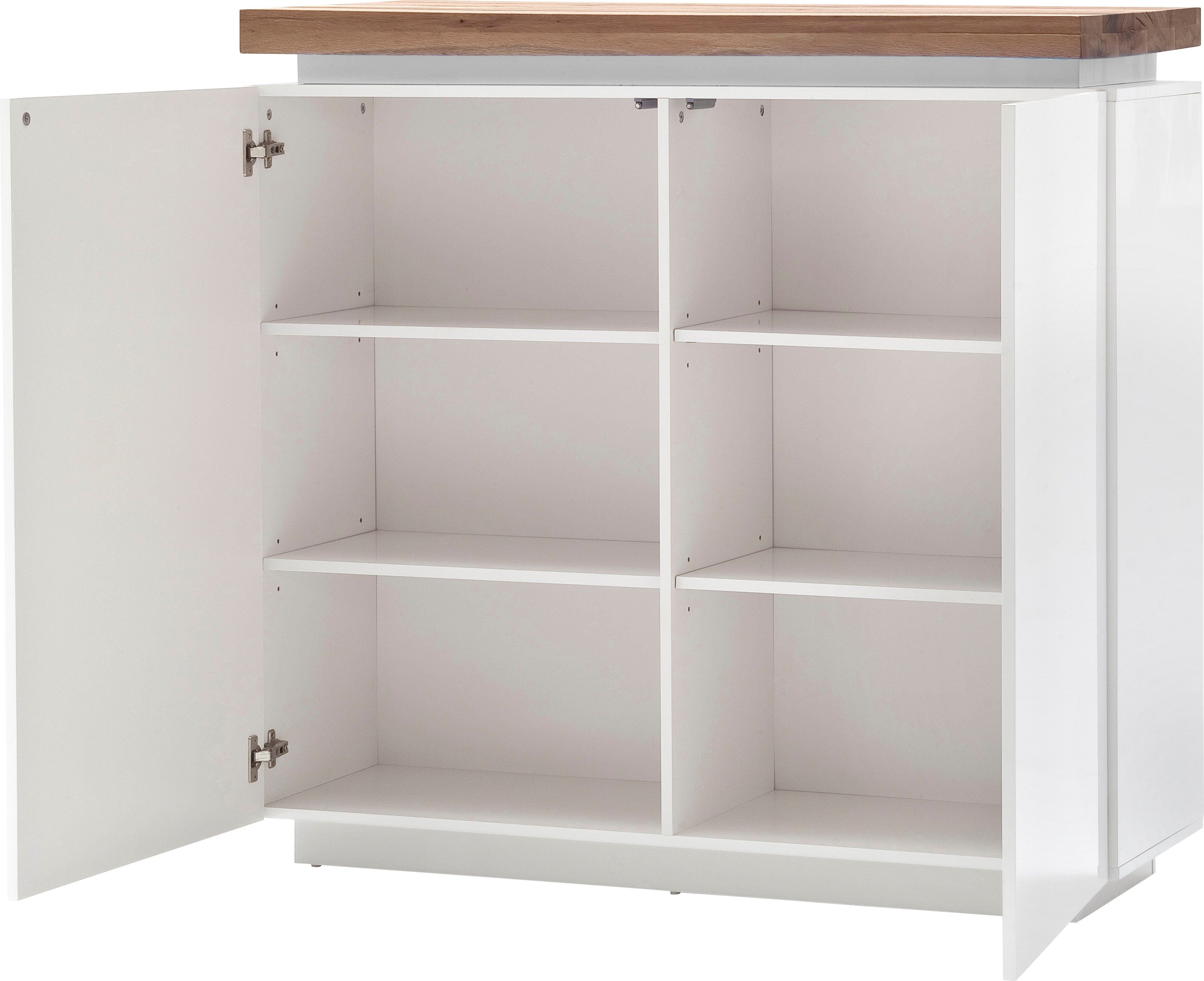 MCA furniture Highboard Romina met ledverlichting wit dimbaar, incl. afstandsbediening