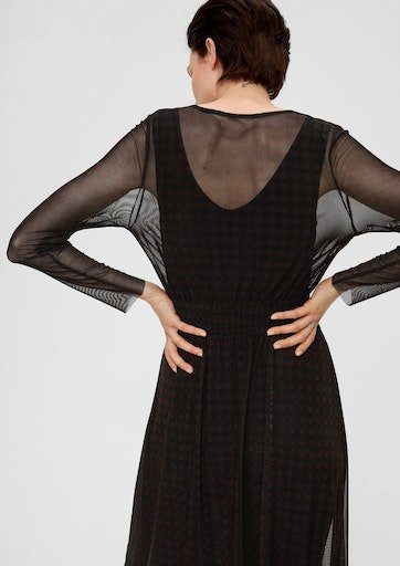 s.Oliver BLACK LABEL Meshjurk met smoke detail