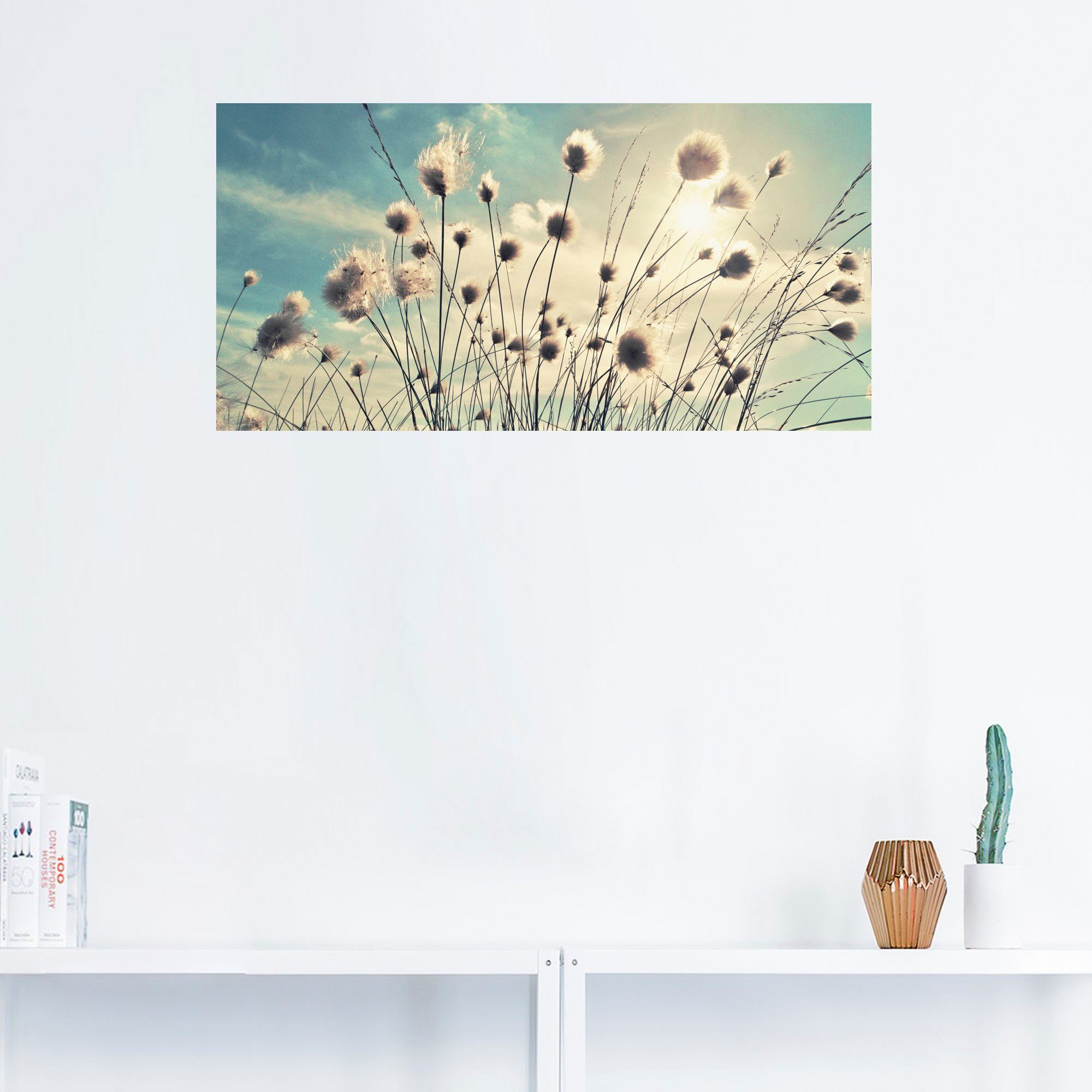Artland Artprint Wolgras als artprint van aluminium, artprint voor buiten, artprint op linnen, poster, muursticker