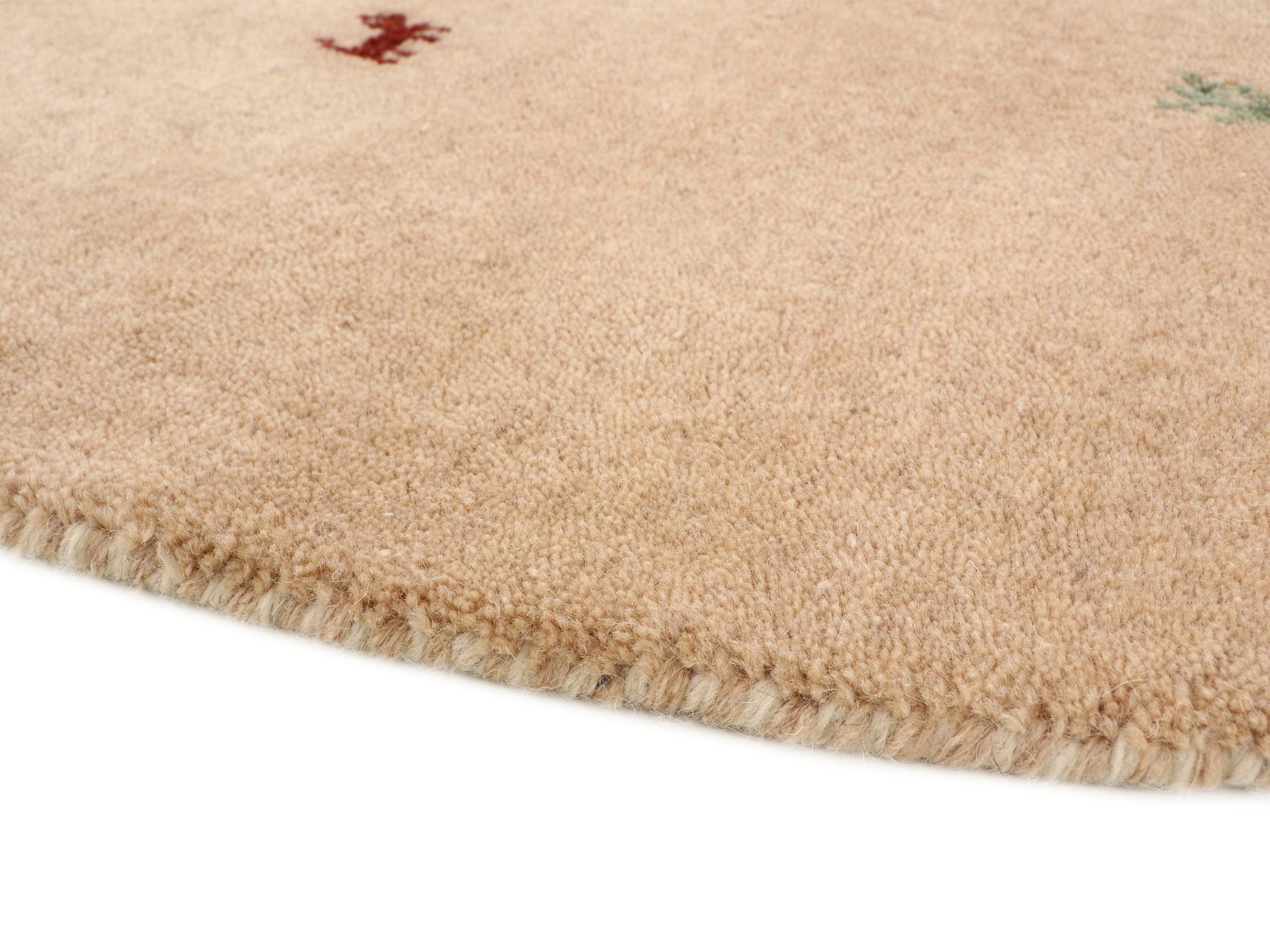 carpetfine Wollen kleed Gabbeh uni zuivere wol met de hand geweven, gabbeh diermotief warm omgevingsklimaat vele maten