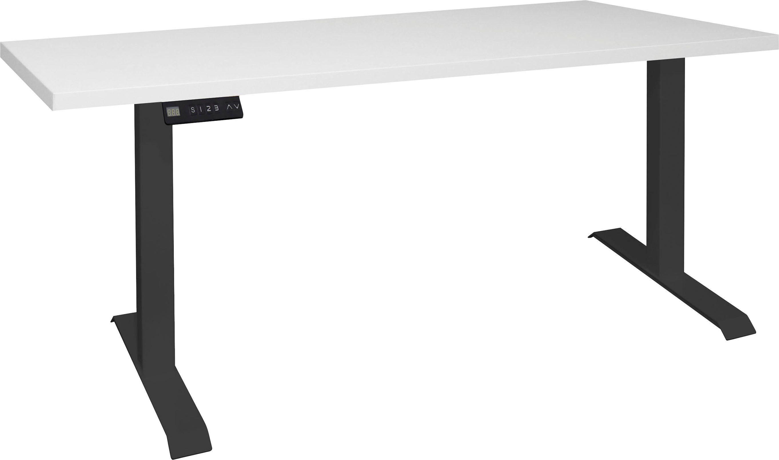 Mäusbacher Bureau Big System Office Breedte 160 cm, elektrisch in hoogte verstelbaar
