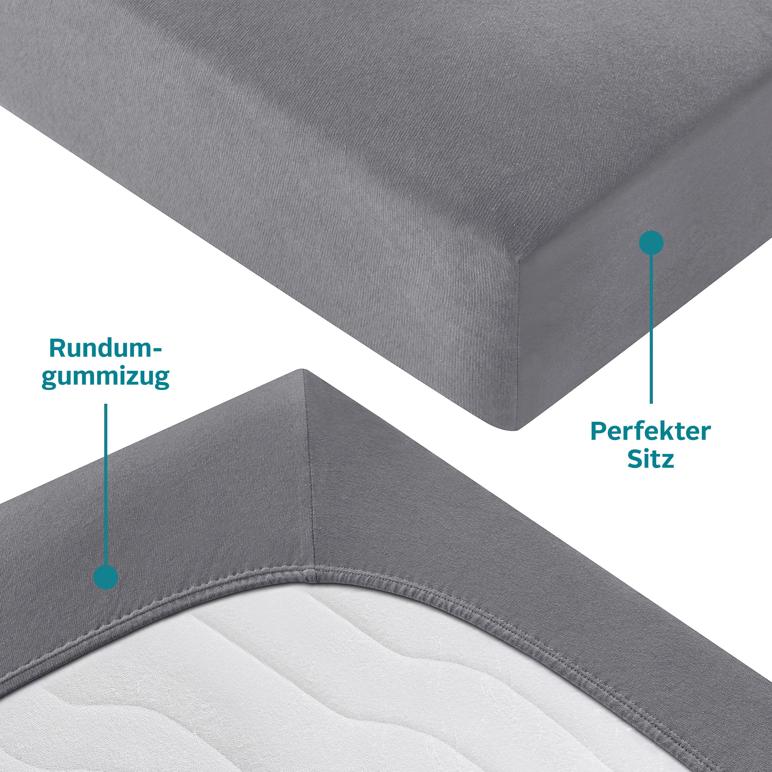 my home Laken Desner Microfiber, voor matrassen tot 20 cm hoogte, 100% polyester, beddengoed